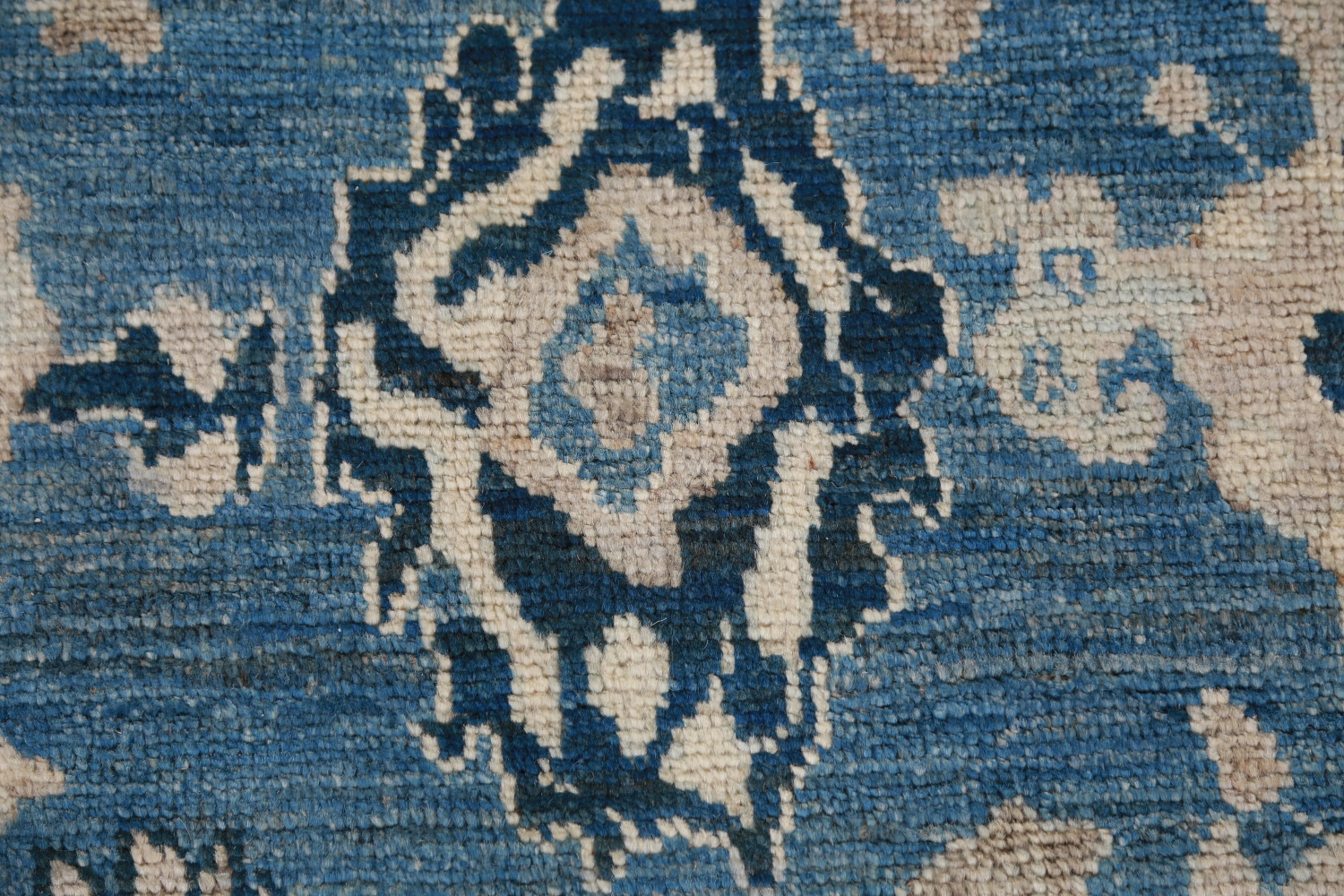 Handmade Blue Oushak Vegetable Dye Area Rug 6x9