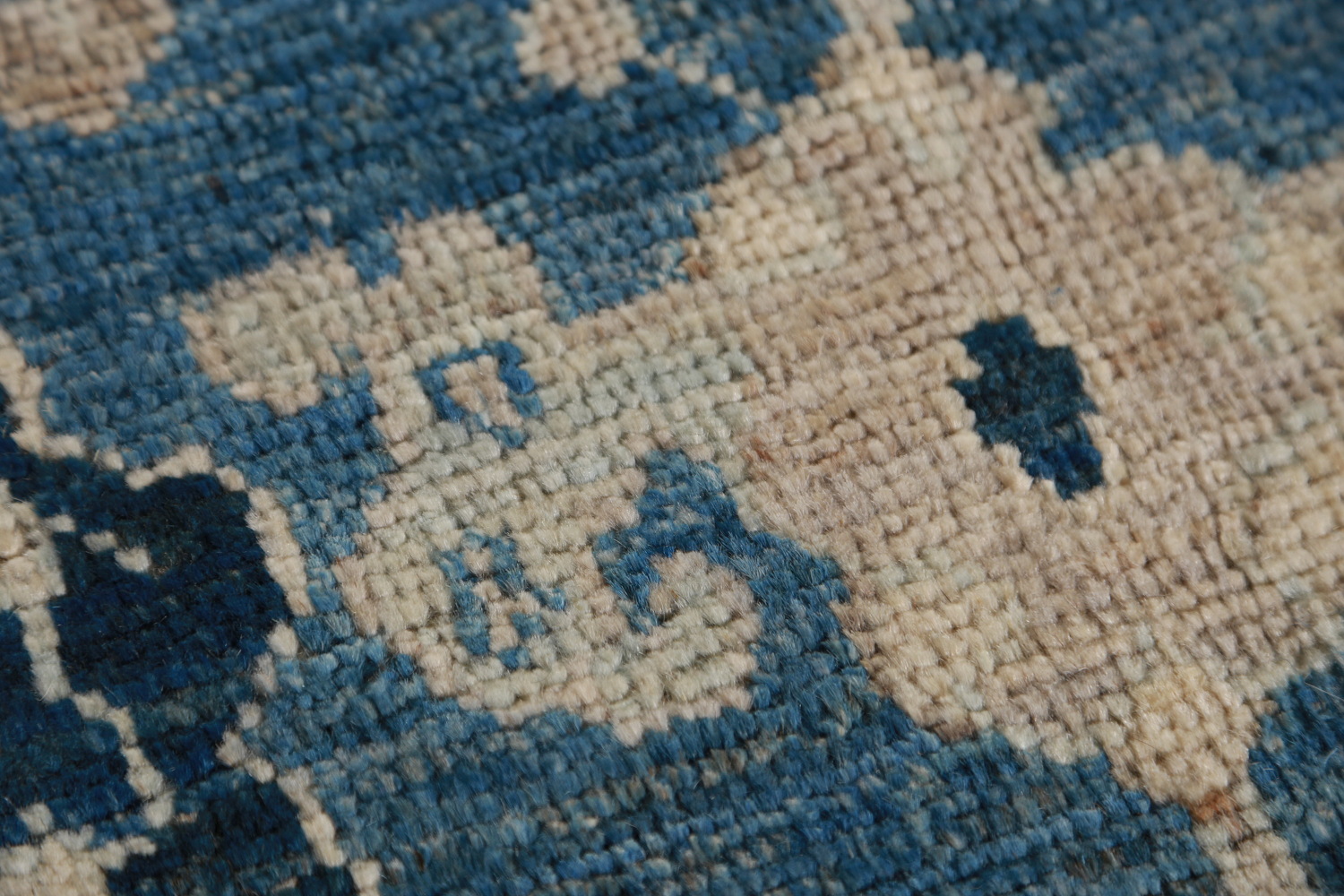 Handmade Blue Oushak Vegetable Dye Area Rug 6x9