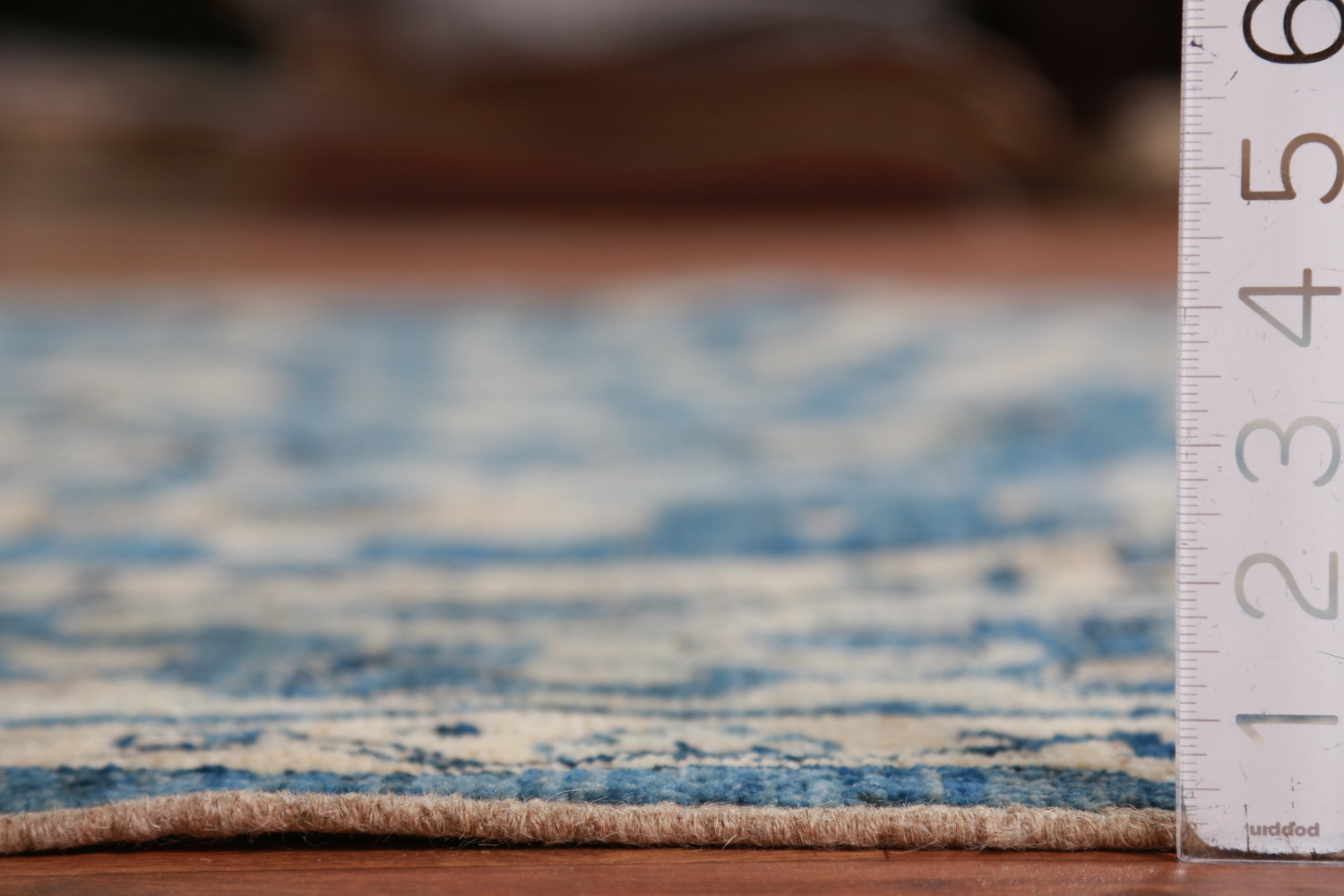 Handmade Blue Oushak Vegetable Dye Area Rug 6x9