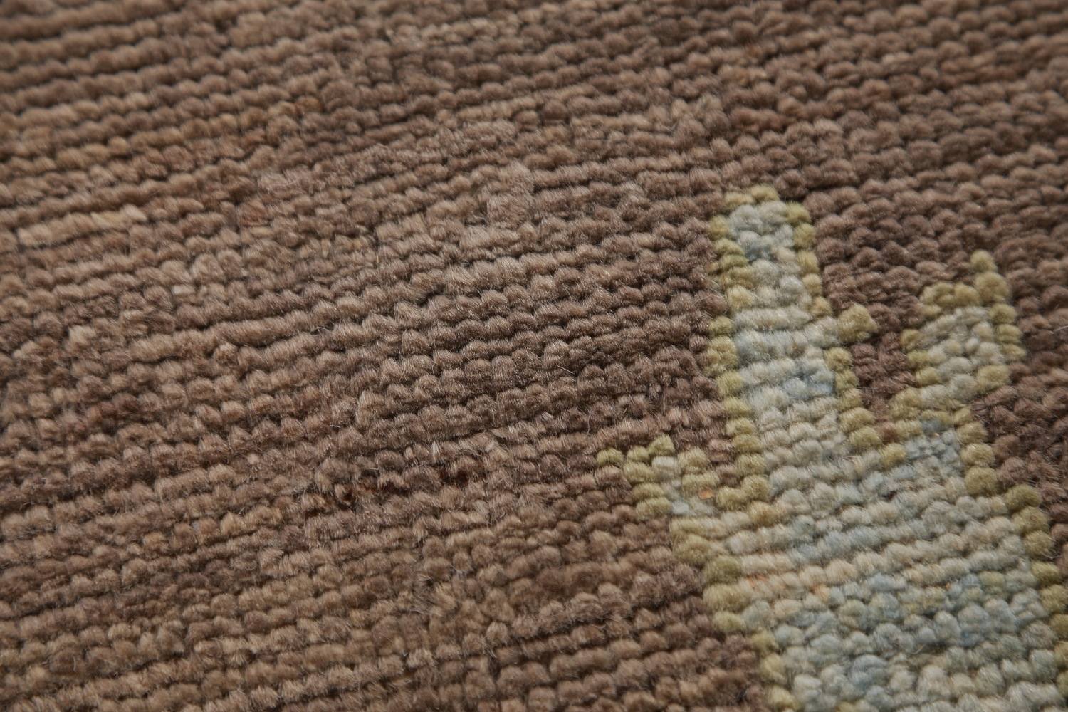 Vegetable Dye Brown Oushak Turkish Area Rug 9x12