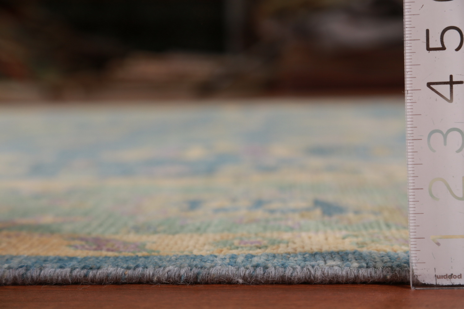 Handmade Blue Oushak Vegetable Dye Area Rug 9x12