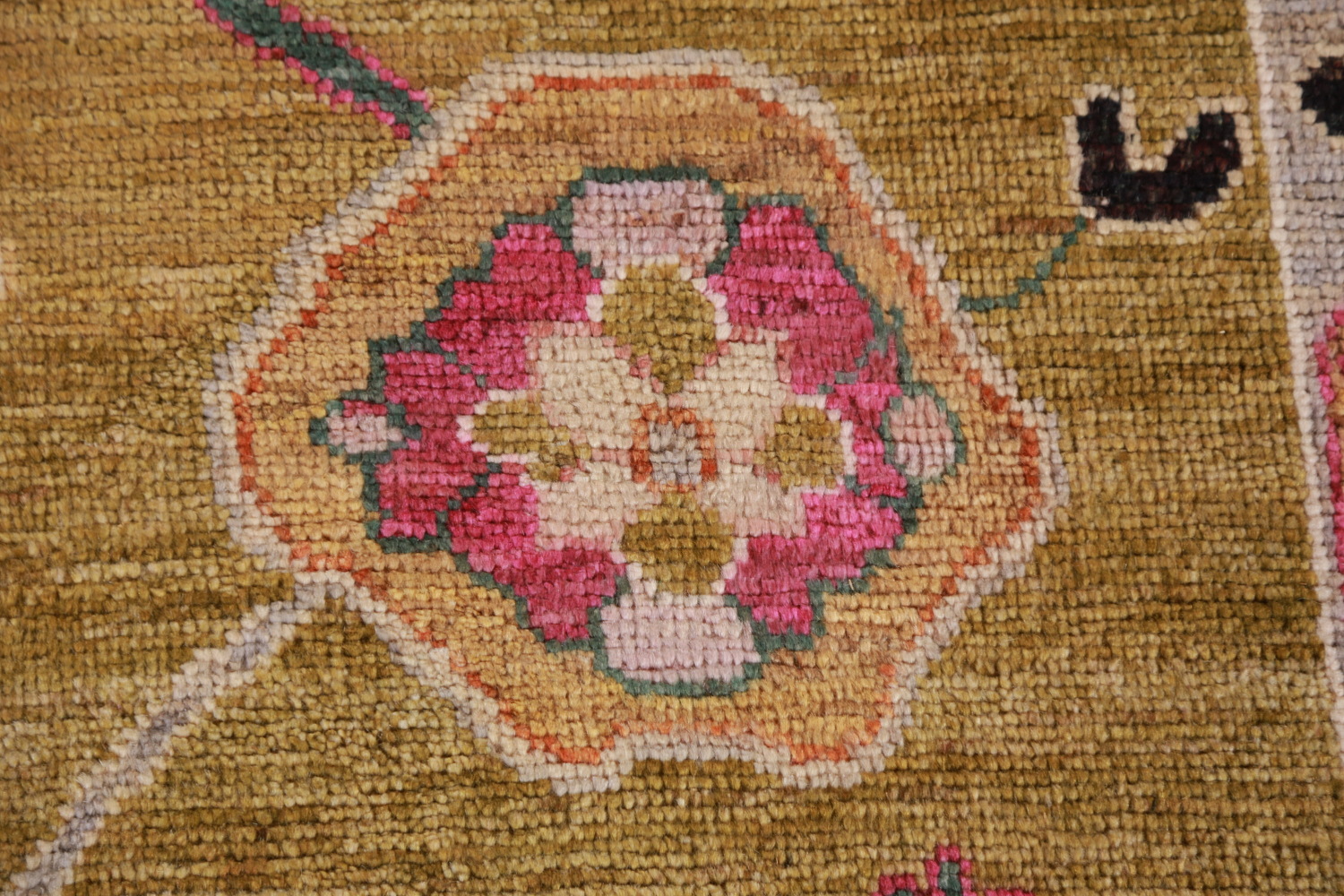 Vegetable Dye Gold Oushak Turkish Area Rug 8x10