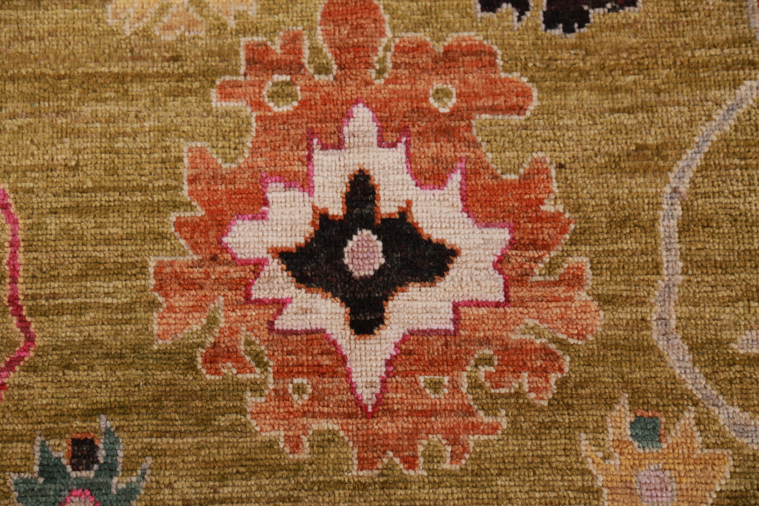 Vegetable Dye Gold Oushak Turkish Area Rug 8x10