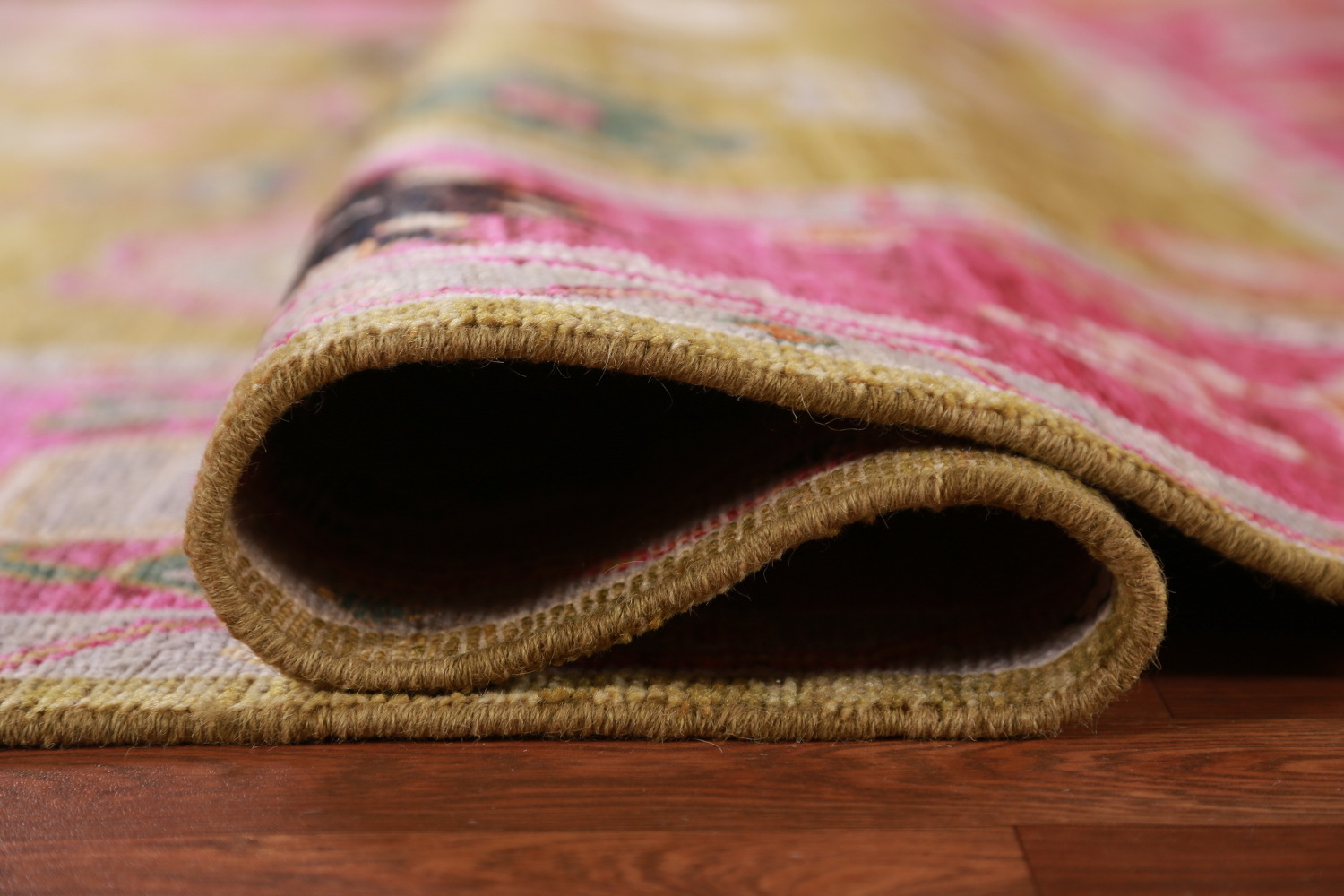 Vegetable Dye Gold Oushak Turkish Area Rug 8x10