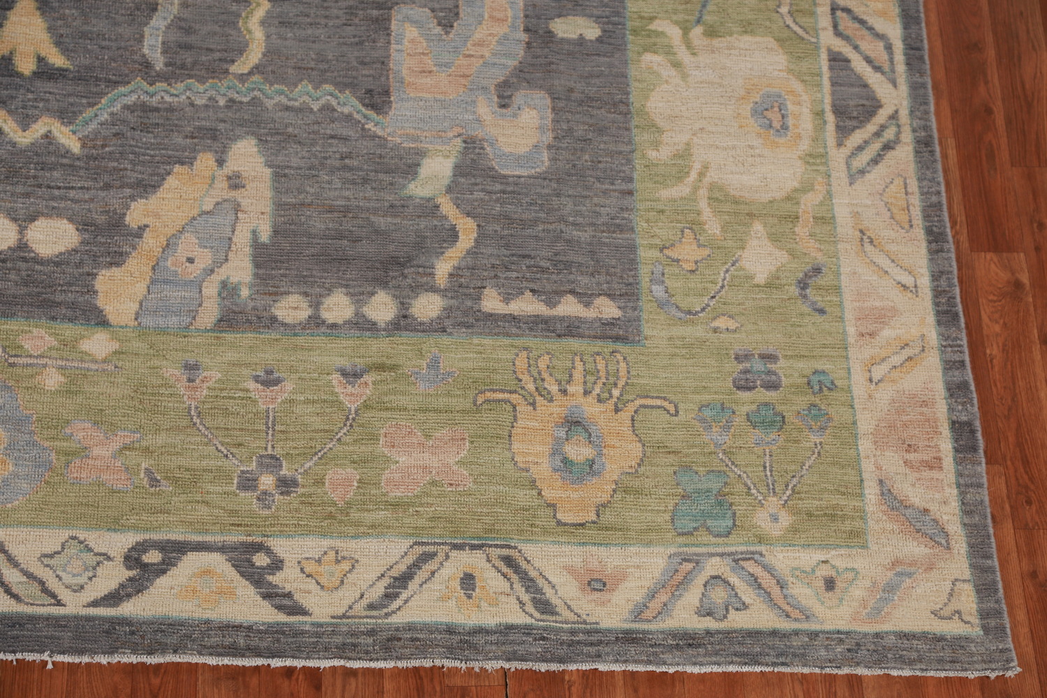Vegetable Dye Gray Oushak Turkish Area Rug 8x10