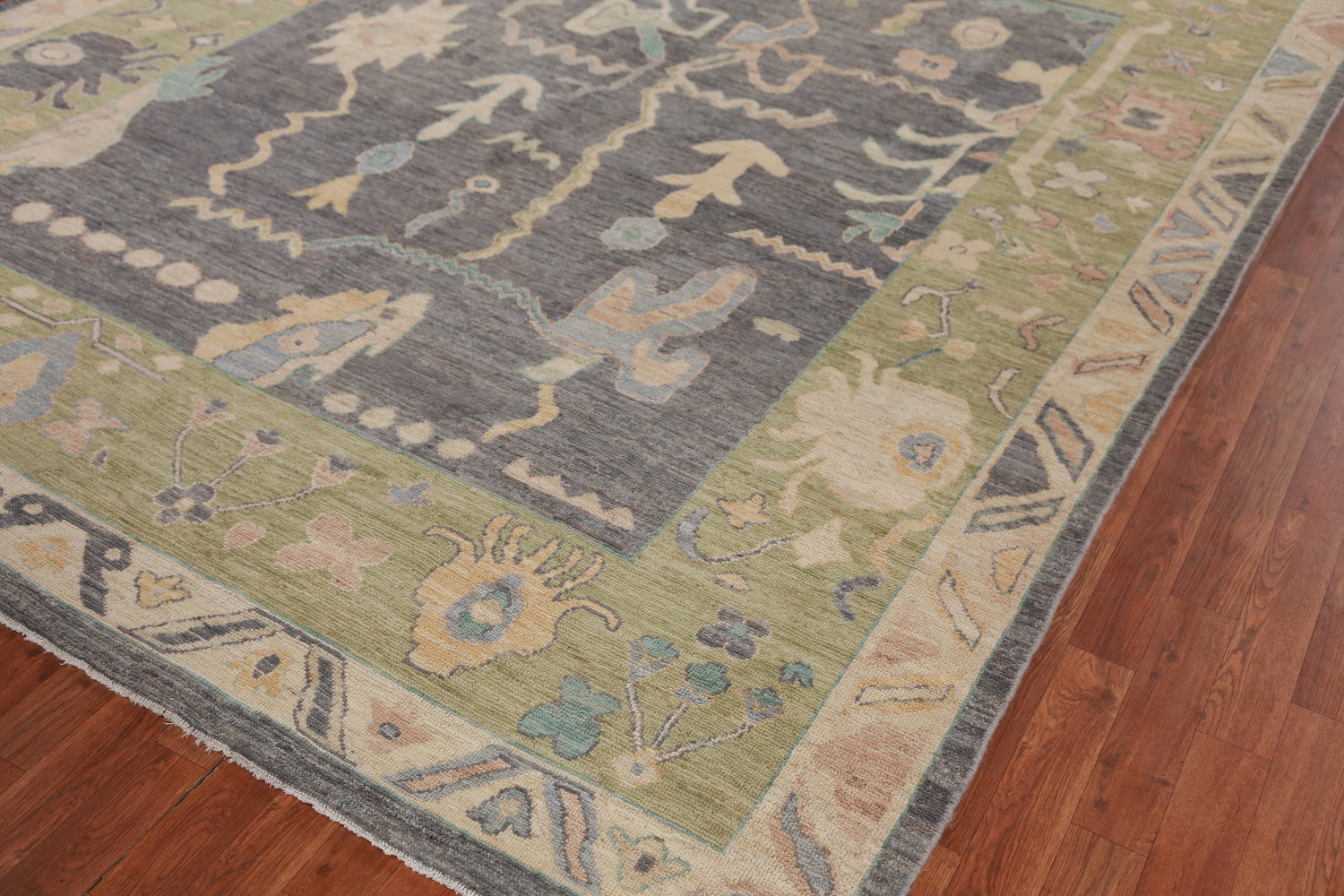Vegetable Dye Gray Oushak Turkish Area Rug 8x10