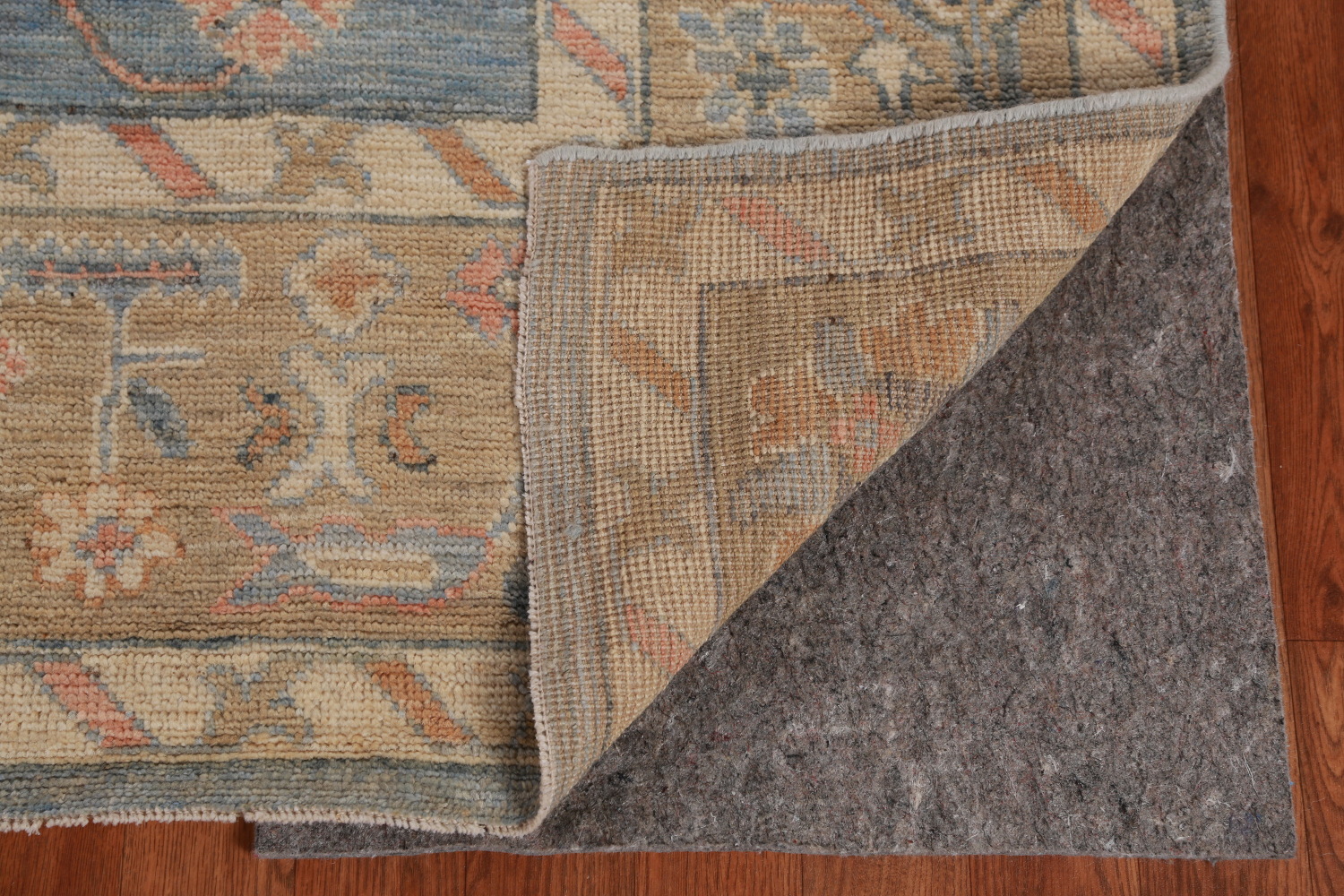 Handmade Blue Oushak Vegetable Dye Area Rug 9x12