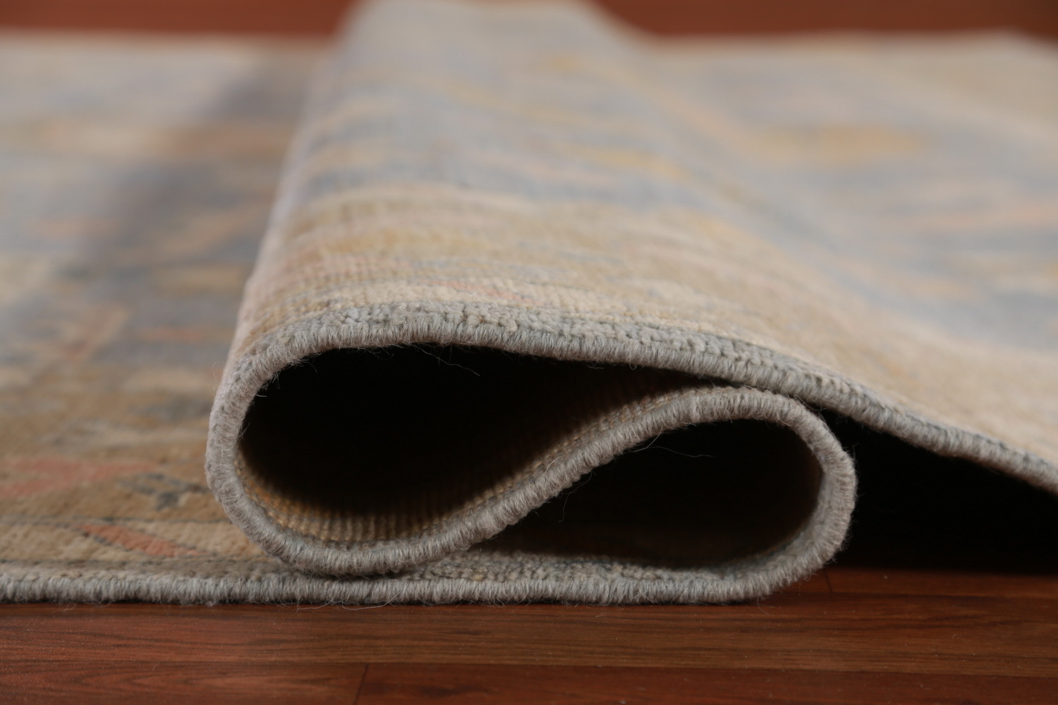 Handmade Blue Oushak Vegetable Dye Area Rug 9x12