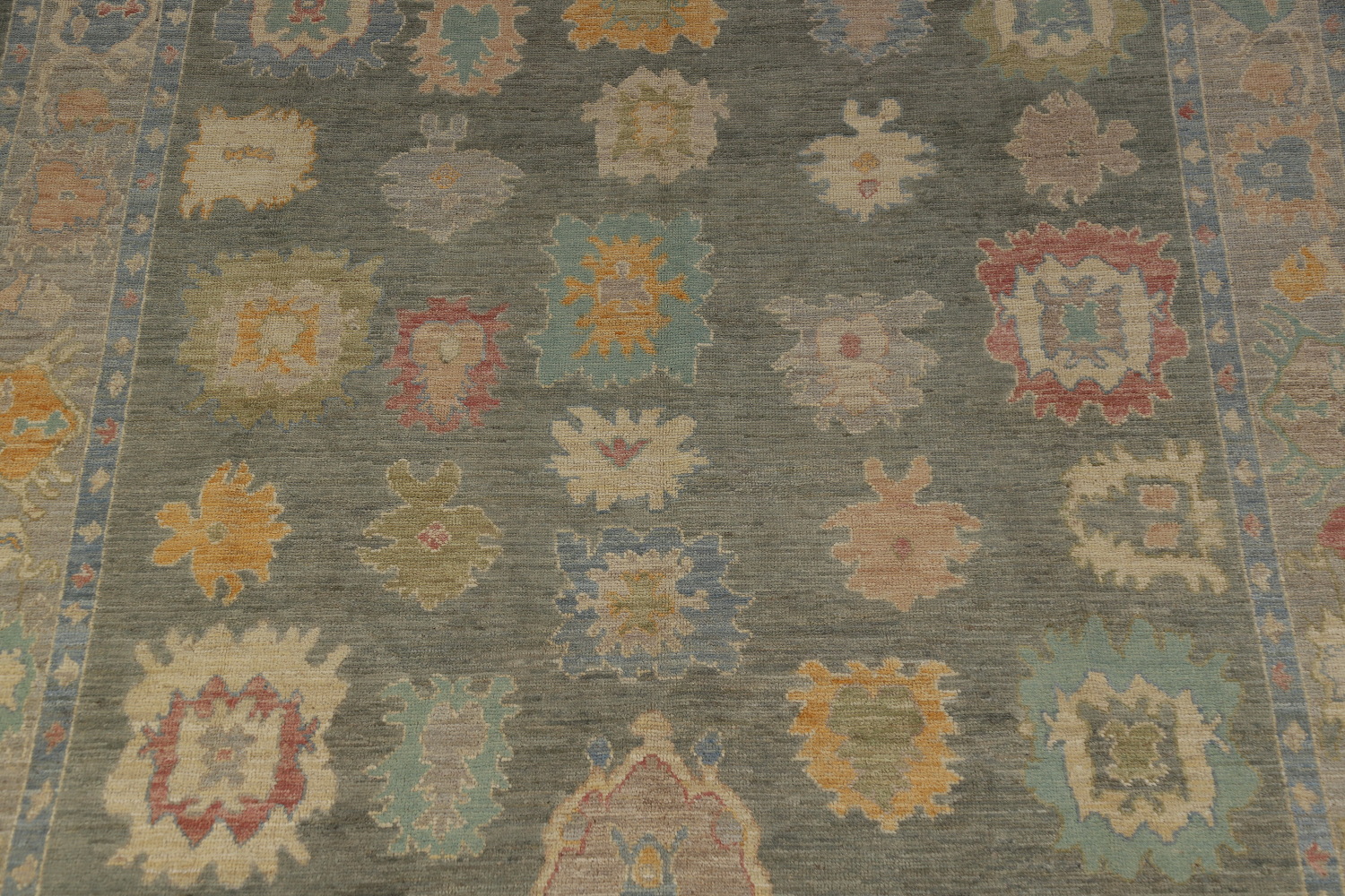 Vegetable Dye Floral Oushak Turkish Area Rug 8x10