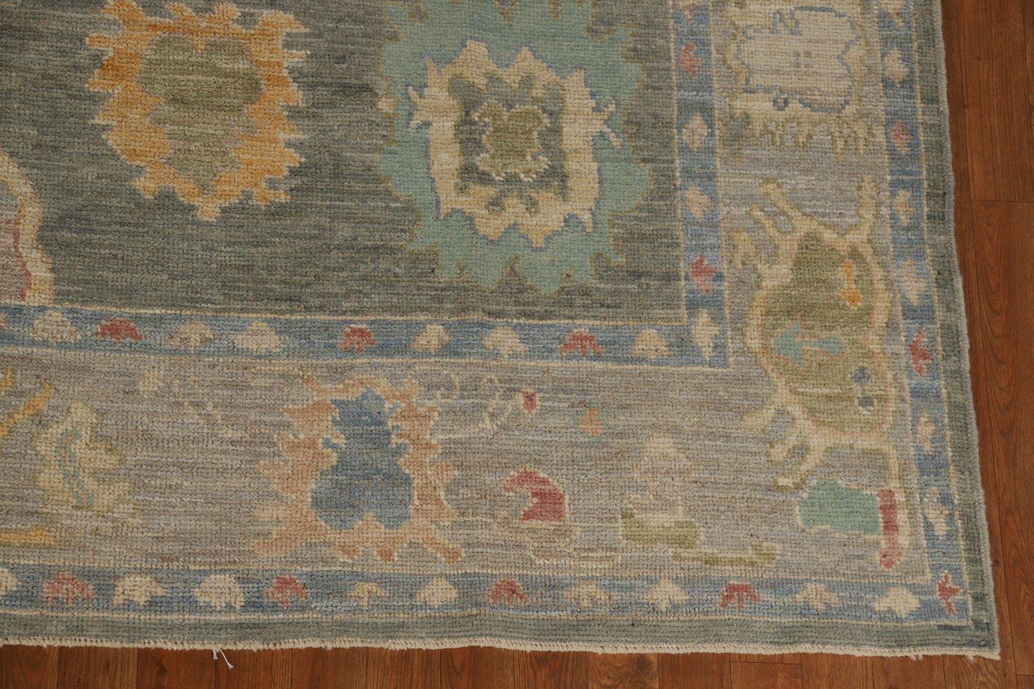 Vegetable Dye Floral Oushak Turkish Area Rug 8x10