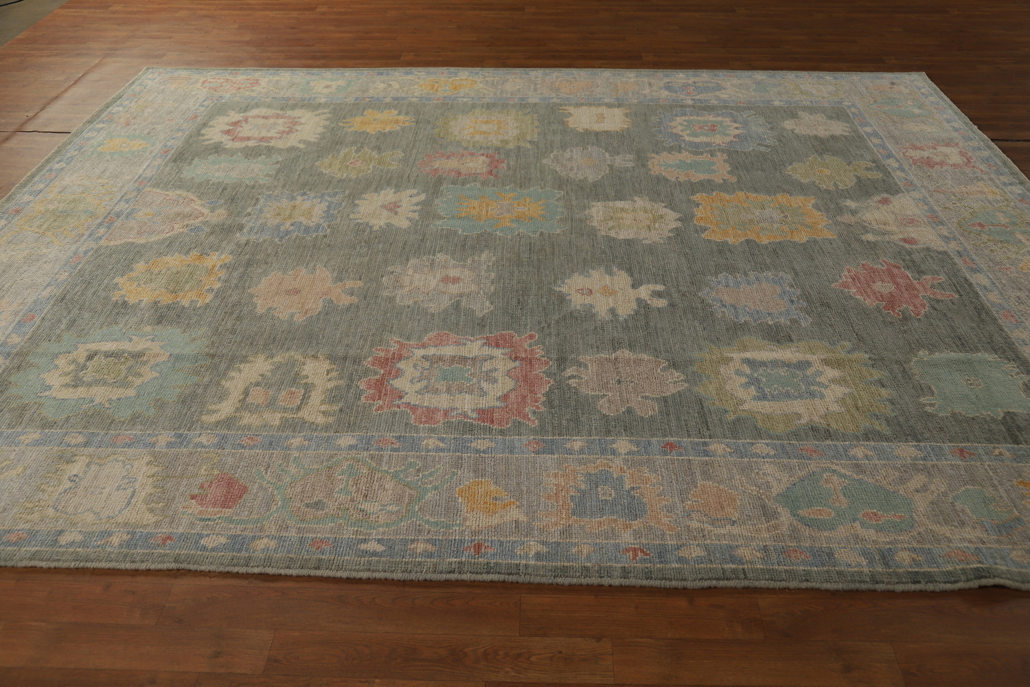 Vegetable Dye Floral Oushak Turkish Area Rug 8x10