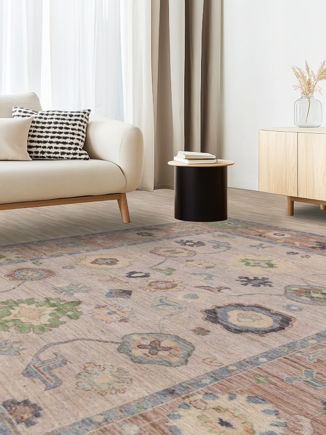 Vegetable Dye Oushak Turkish Area Rug 8x10