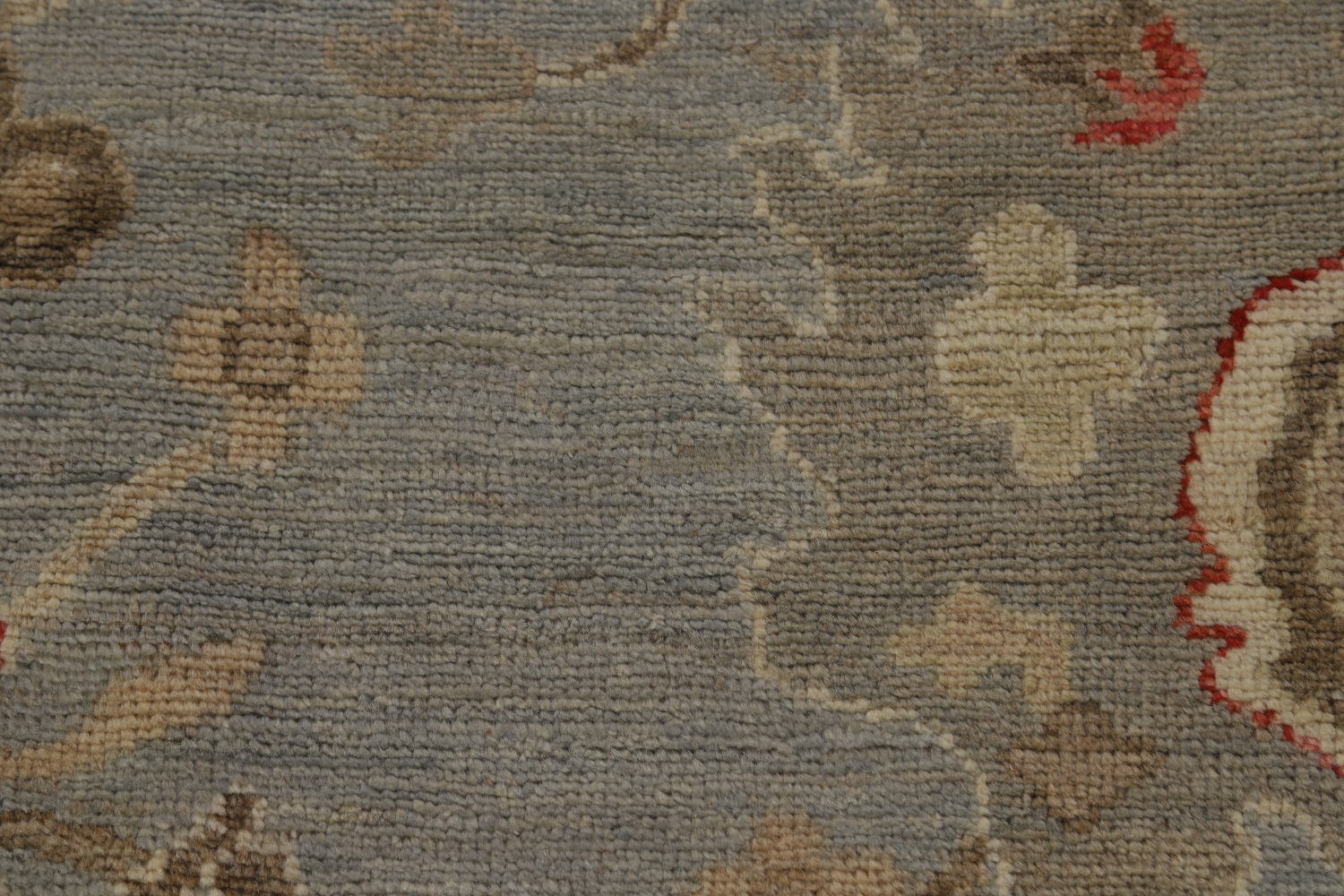 Blue Gray Handmade Oushak Vegetable Dye Area Rug 6x9