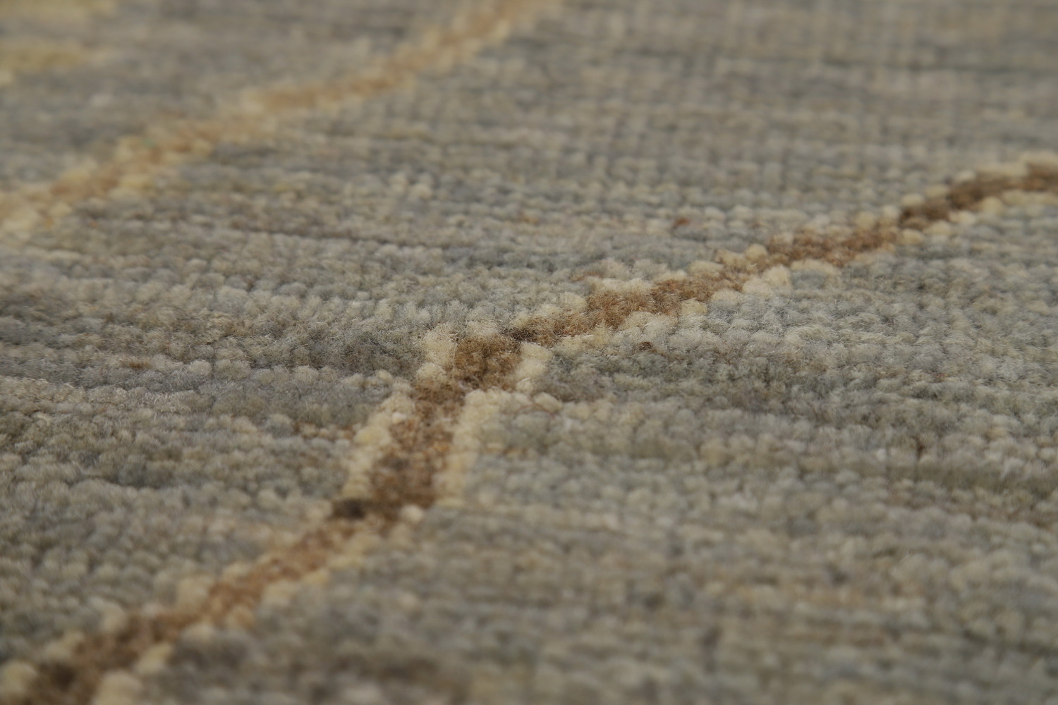 Blue Gray Handmade Oushak Vegetable Dye Area Rug 6x9