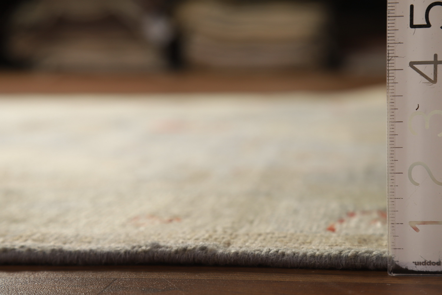 Blue Gray Handmade Oushak Vegetable Dye Area Rug 6x9