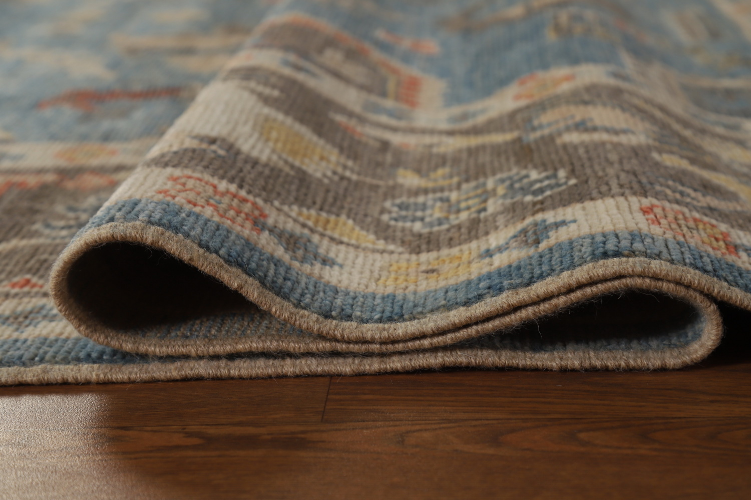 Handmade Blue Oushak Vegetable Dye Area Rug 8x10