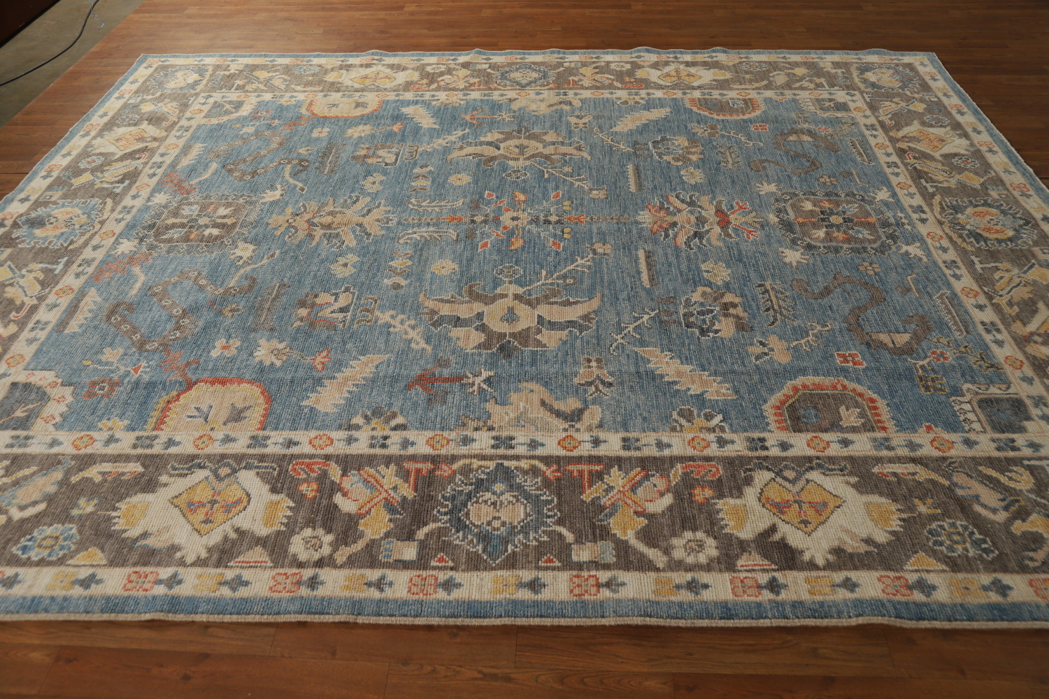 Handmade Blue Oushak Vegetable Dye Area Rug 8x10