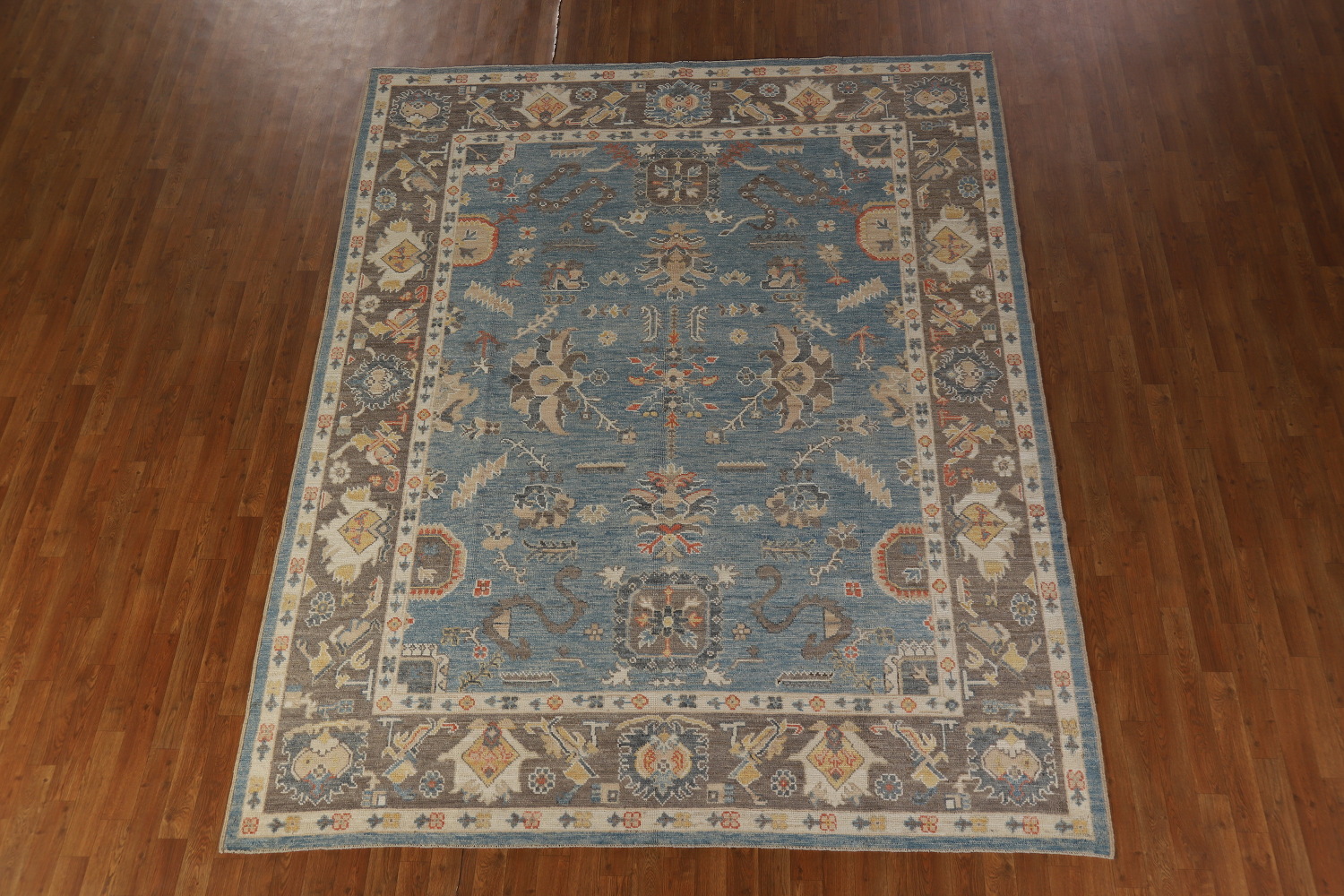 Handmade Blue Oushak Vegetable Dye Area Rug 8x10