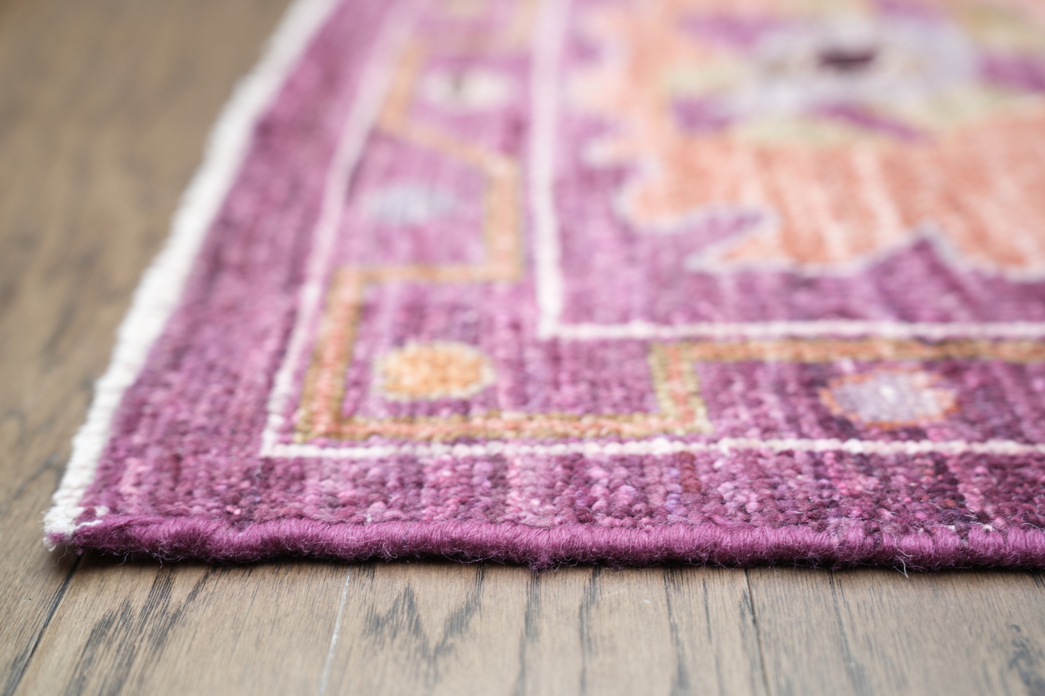 Vegetable Dye Pink Pastel Oushak Turkish Area Rug 9x12
