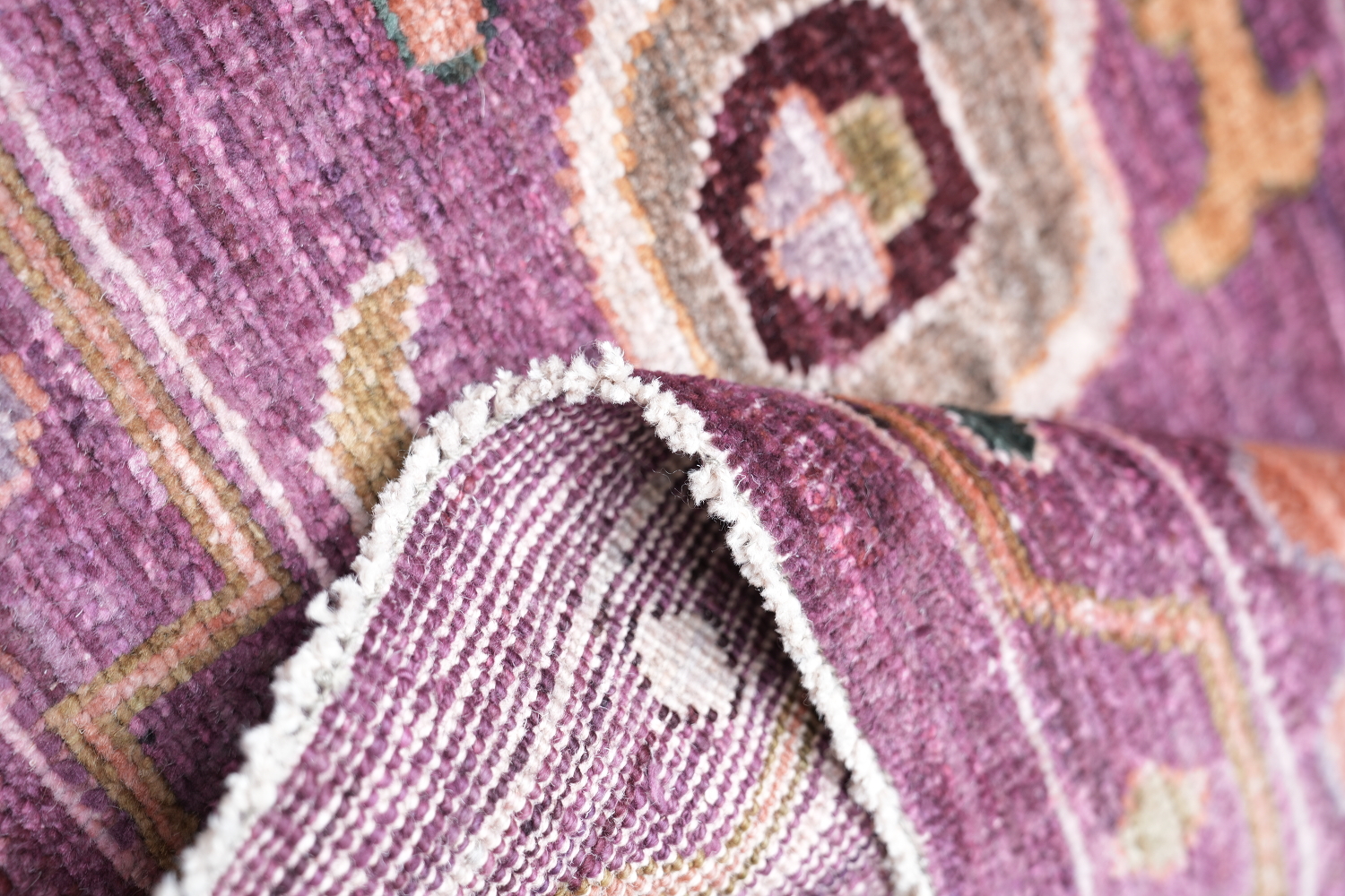 Vegetable Dye Pink Pastel Oushak Turkish Area Rug 9x12
