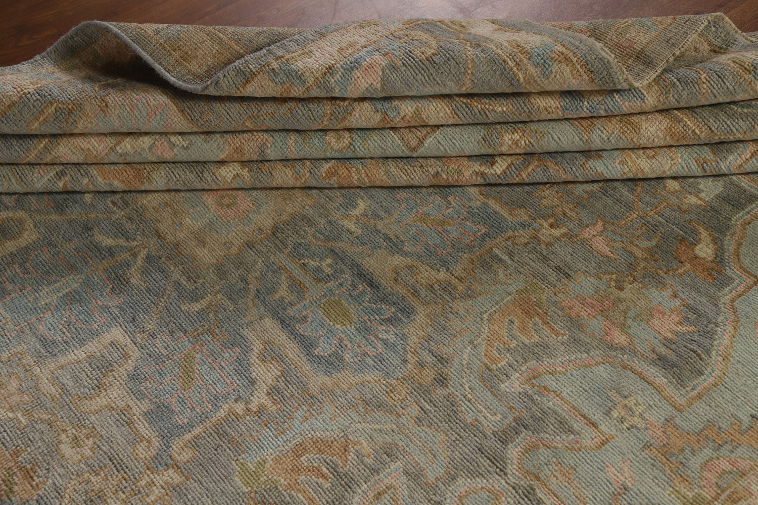 Vegetable Dye Wool Oushak Turkish Area Rug 8x10