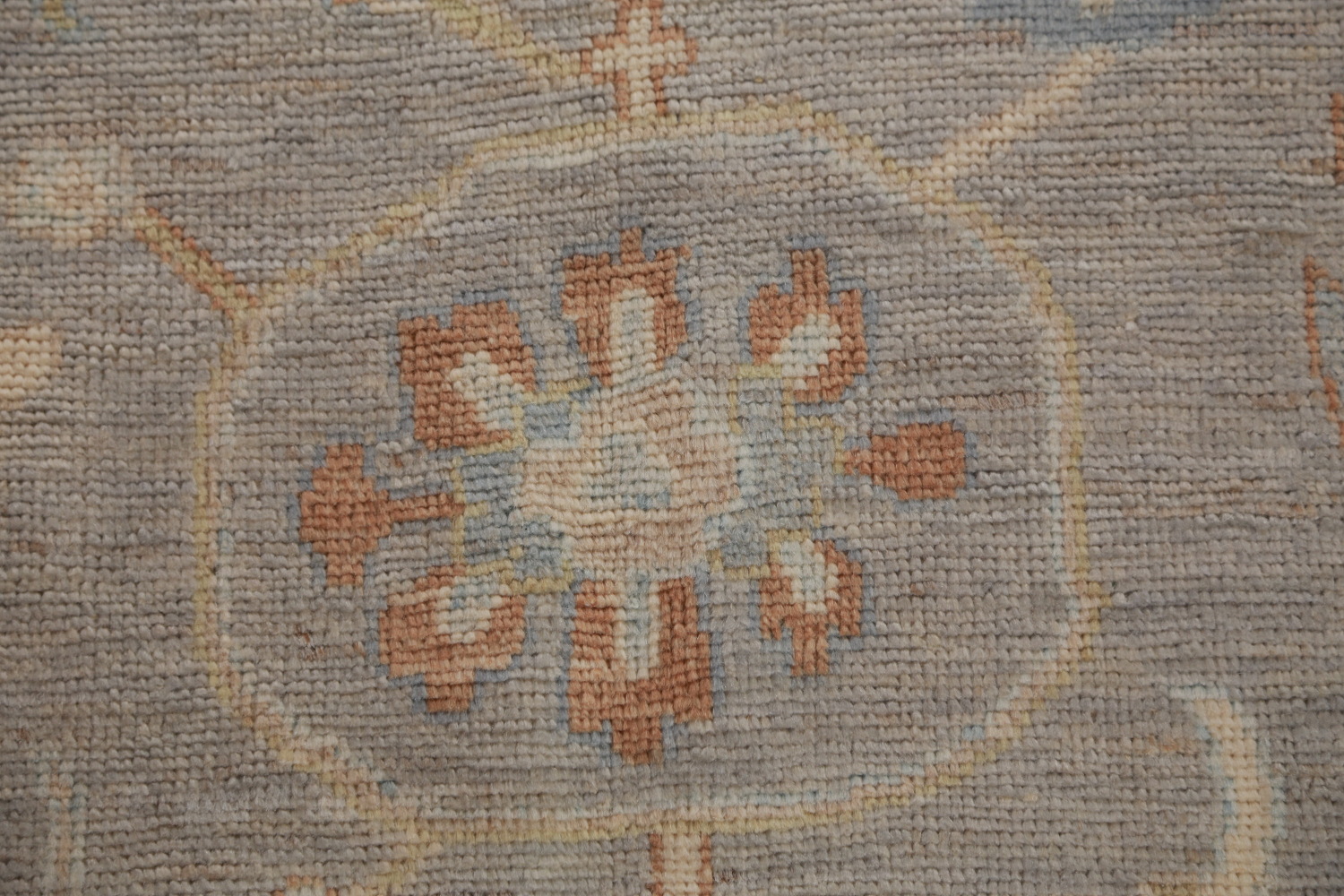 Vegetable Dye Floral Oushak Turkish Area Rug 9x13