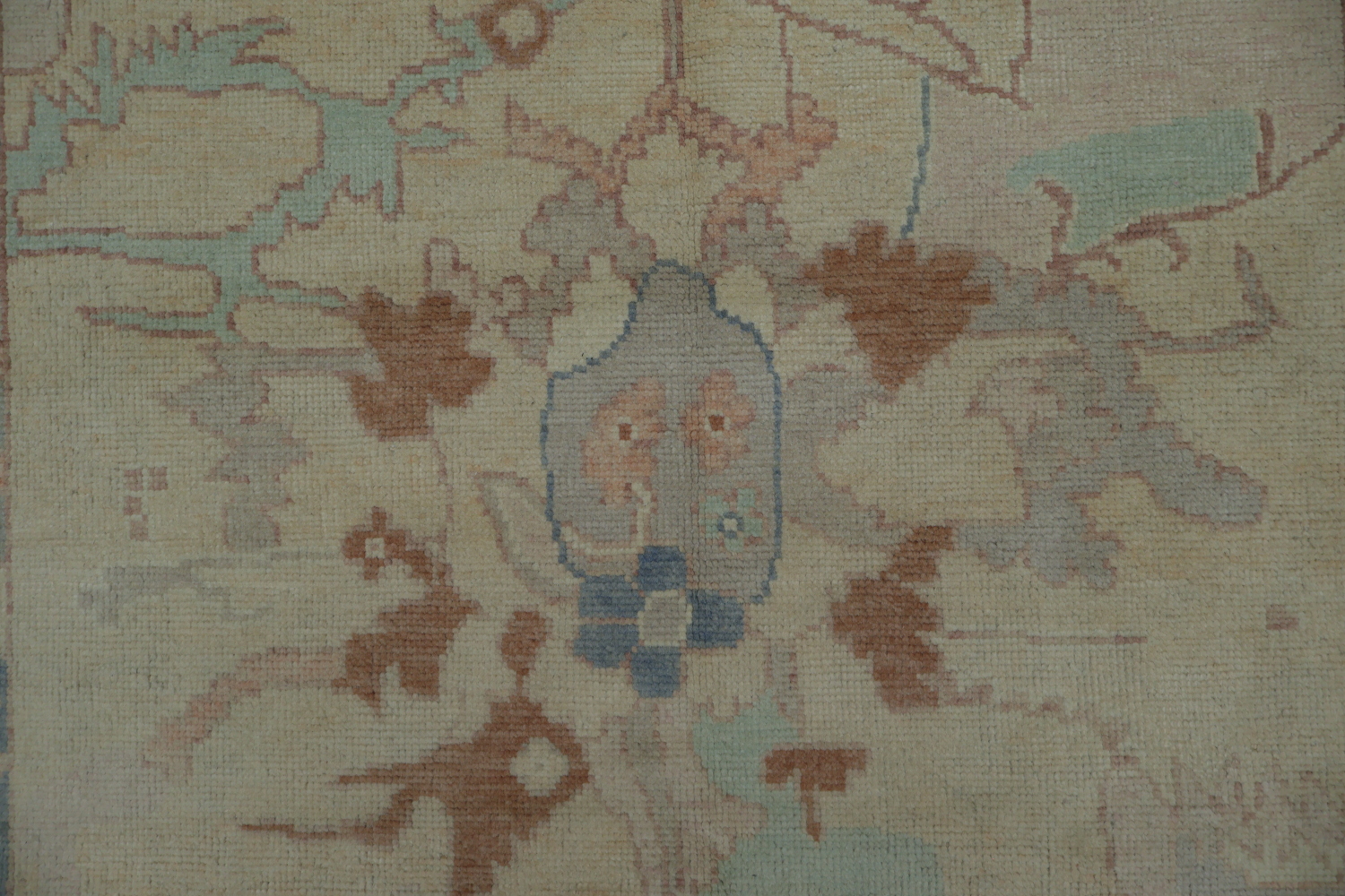 Vegetable Dye Golden Oushak Turkish Rug 4x7