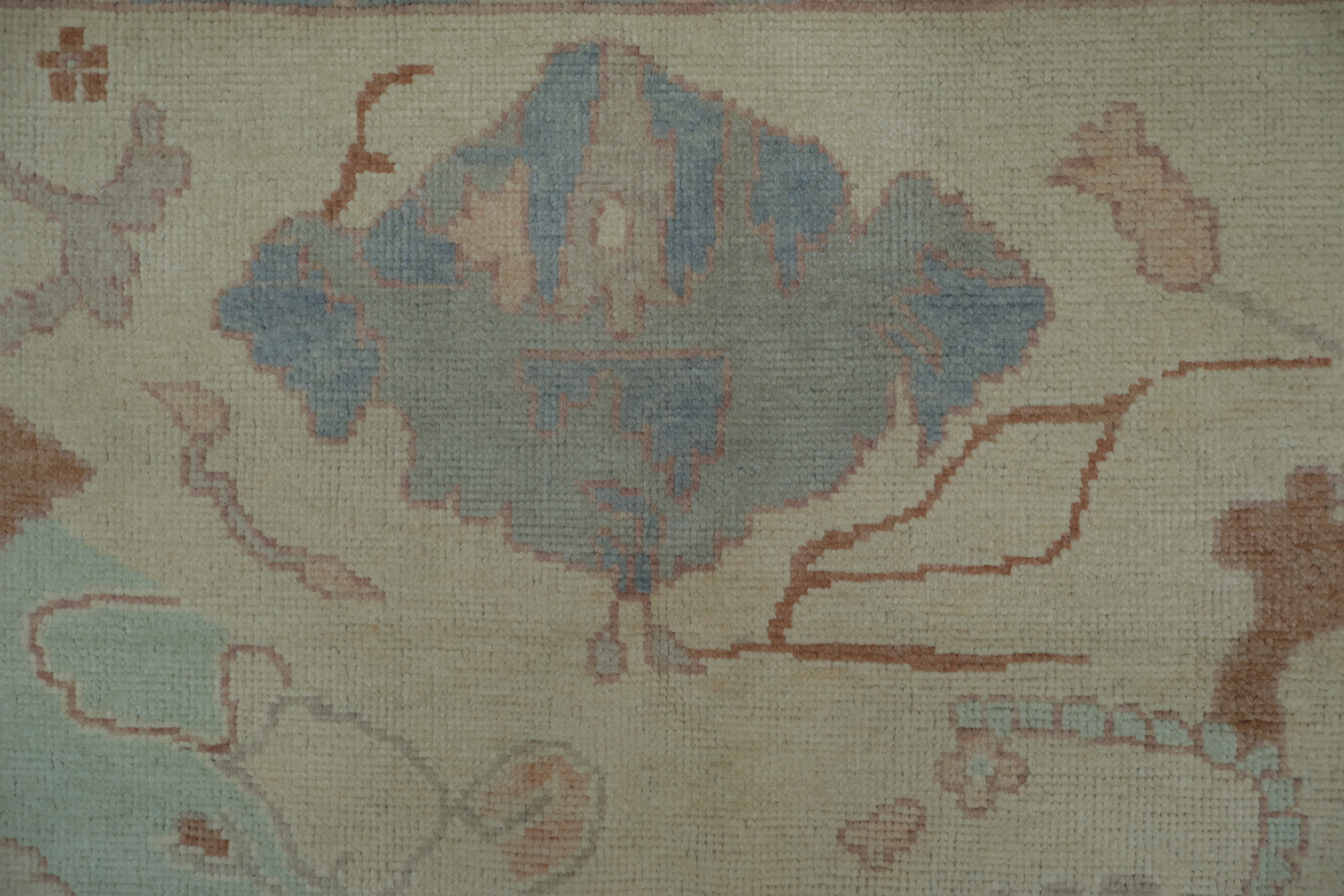 Vegetable Dye Golden Oushak Turkish Rug 4x7