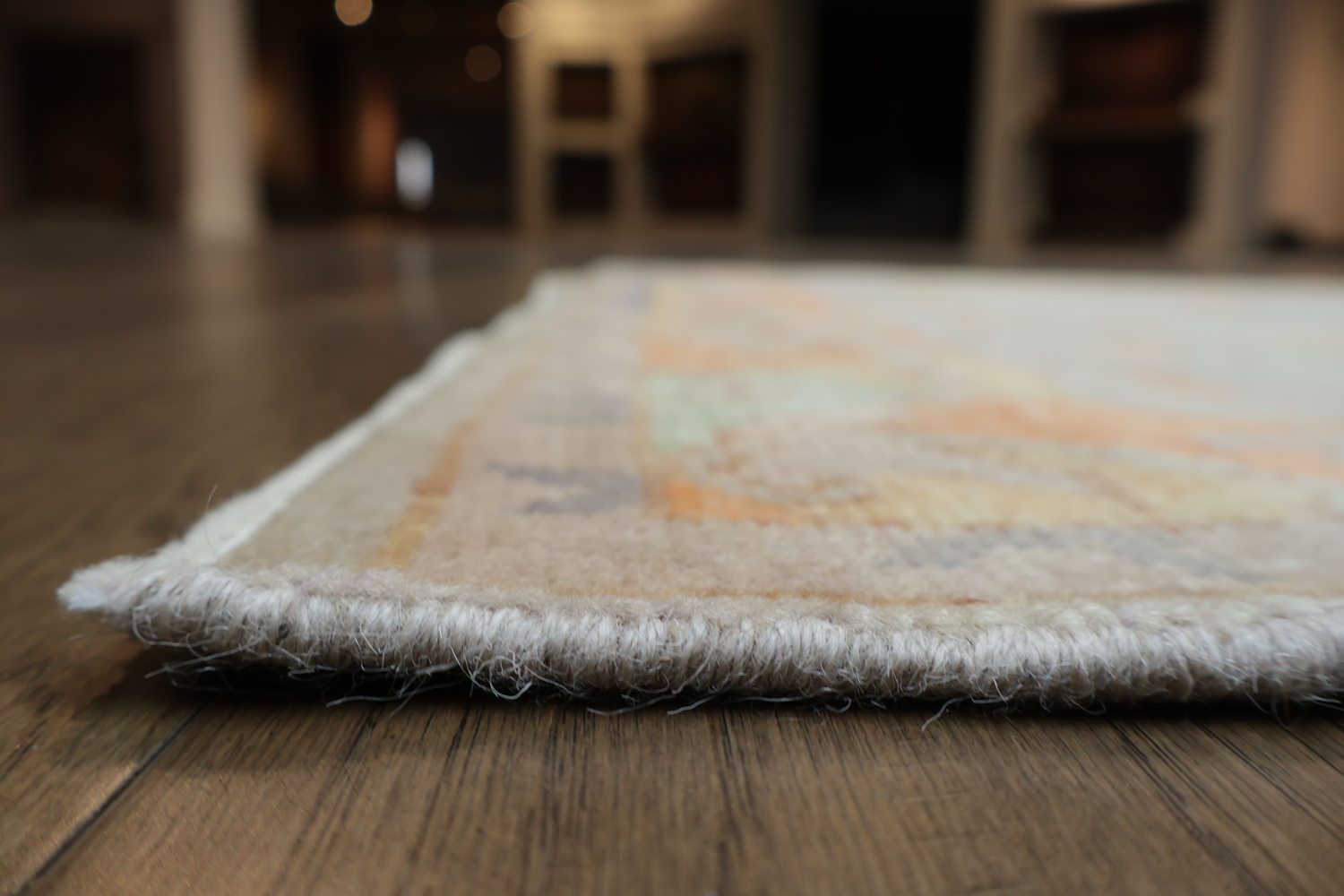 Vegetable Dye Golden Oushak Turkish Rug 4x7