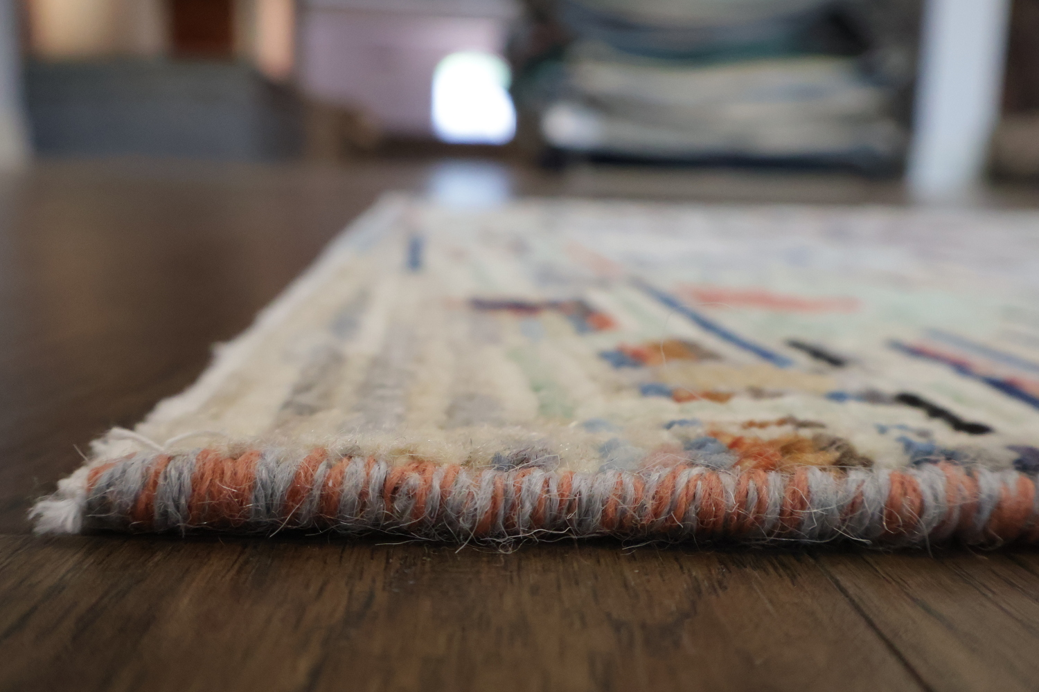 Elegant Turkish Runner Rug with Vintage Charm and Colorful Patterns 3x9 ft