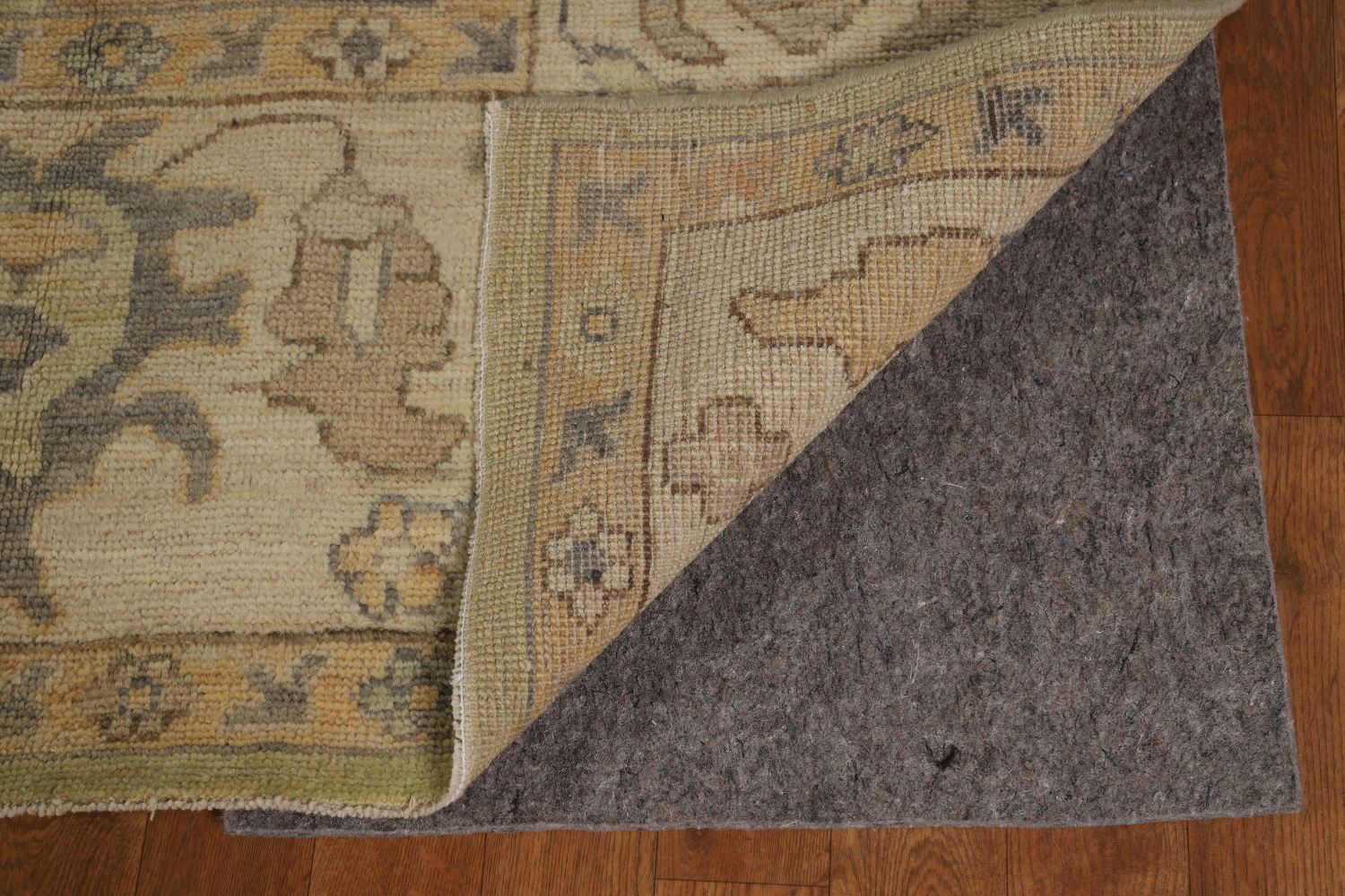 Handmade Green Oushak Vegetable Dye Area Rug 9x12