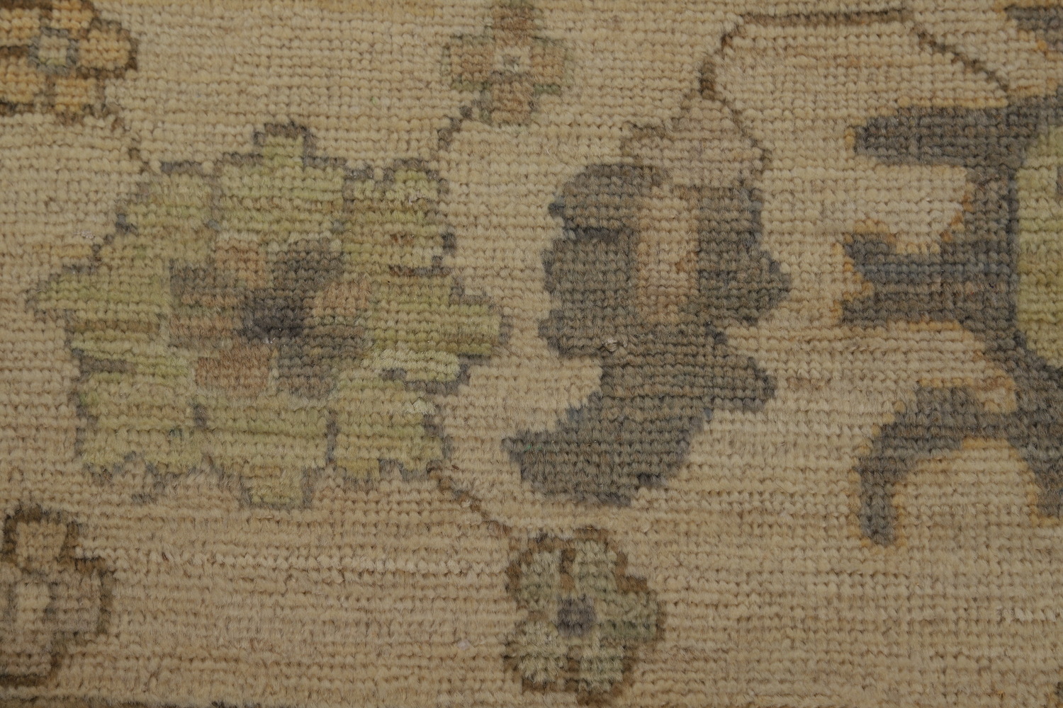 Handmade Green Oushak Vegetable Dye Area Rug 9x12