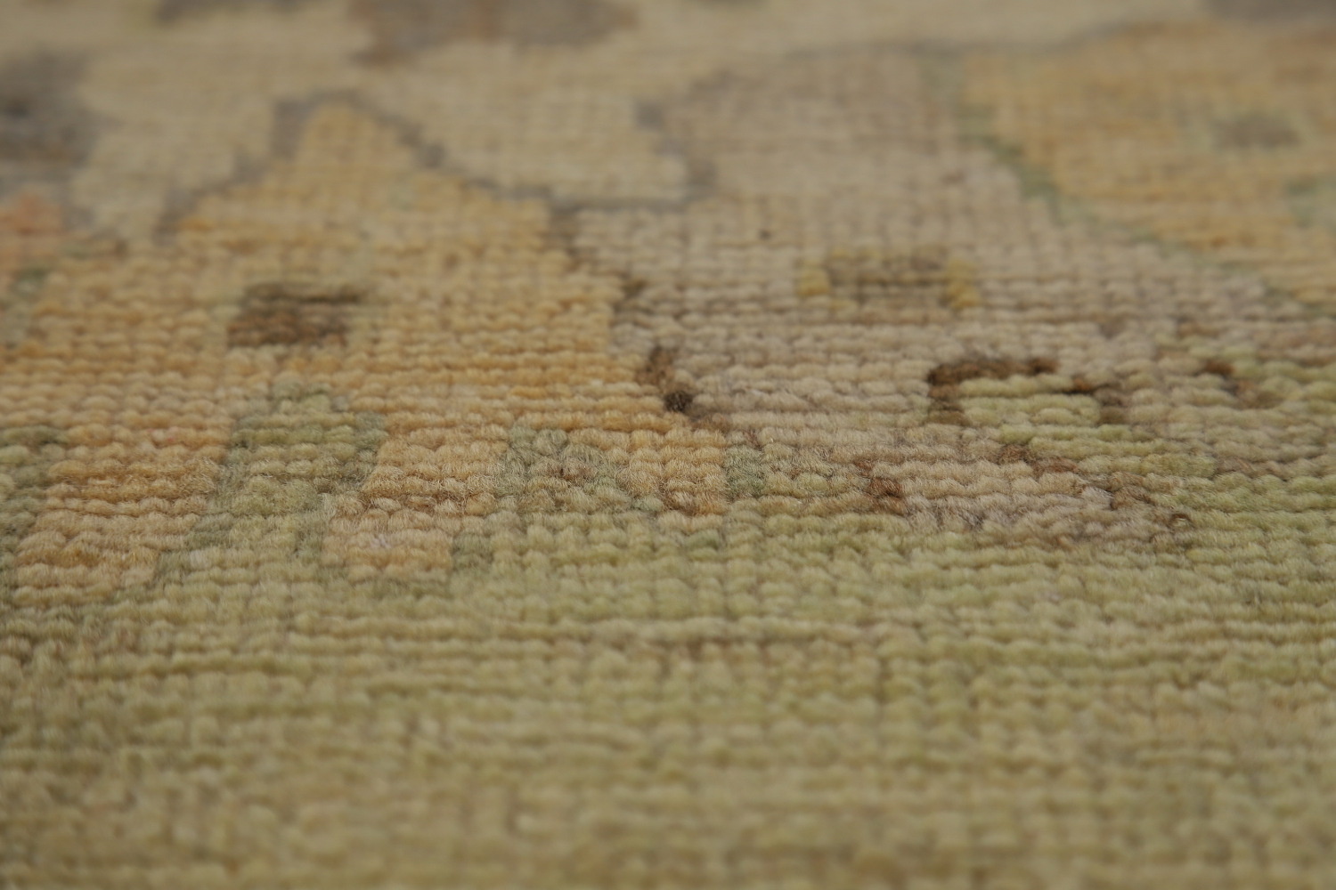Handmade Green Oushak Vegetable Dye Area Rug 9x12