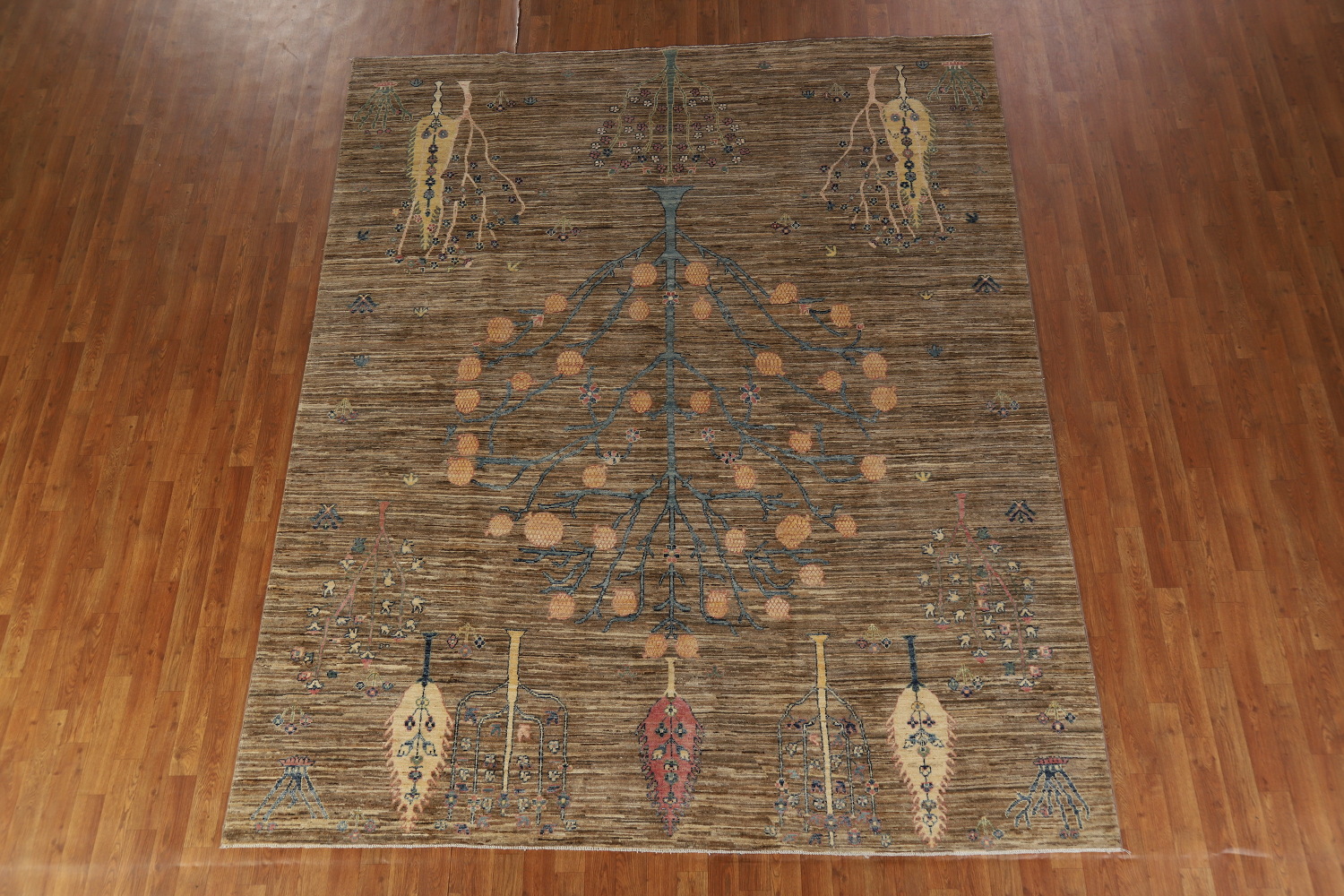 Vegetable Dye Oushak Chobi Turkish Area Rug 8x10