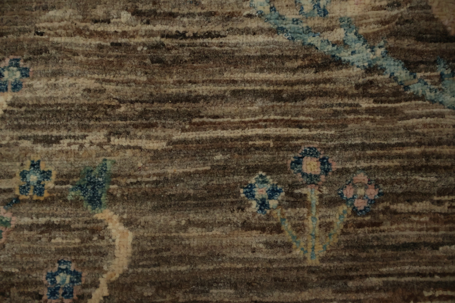 Artistic Tree Oushak Chobi Area Rug 8x10 in Calming Neutral Hues