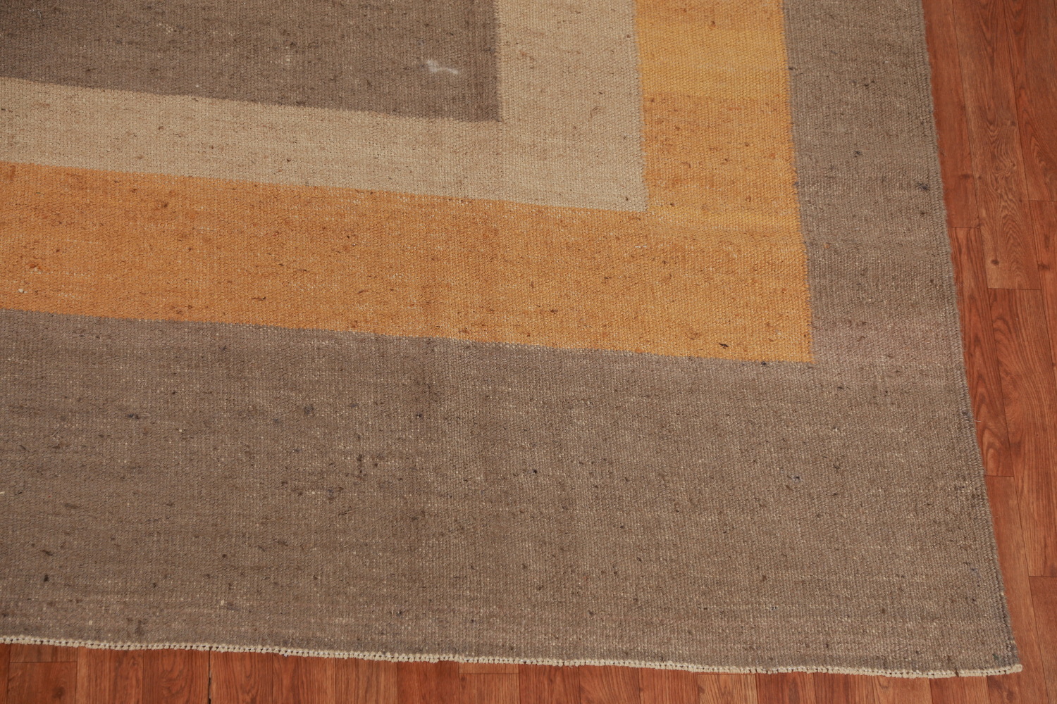 Earth Tone Jute Kilim Vegetable Dye Large Rug 10x14