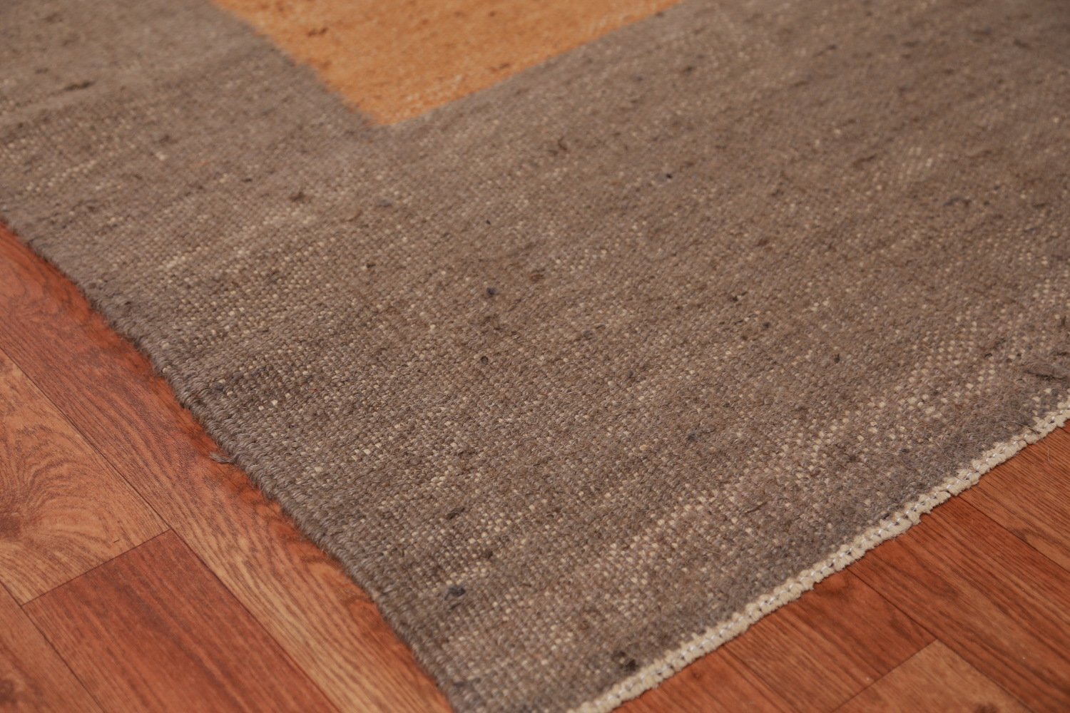 Earth Tone Jute Kilim Vegetable Dye Large Rug 10x14