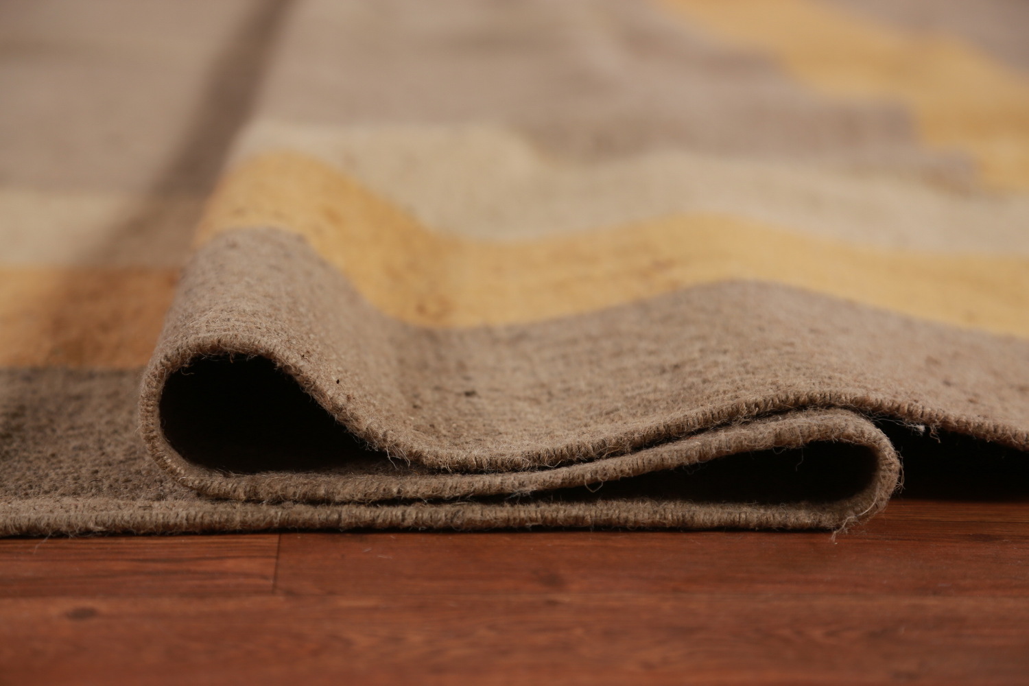 Earth Tone Jute Kilim Vegetable Dye Large Rug 10x14