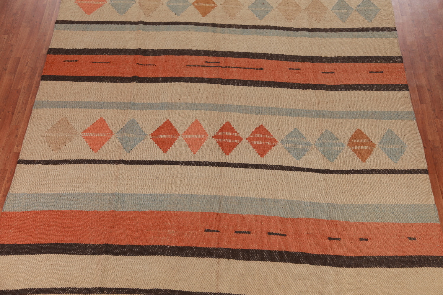 Vegetable Dye Jute Kilim Turkish Large Rug 10x14