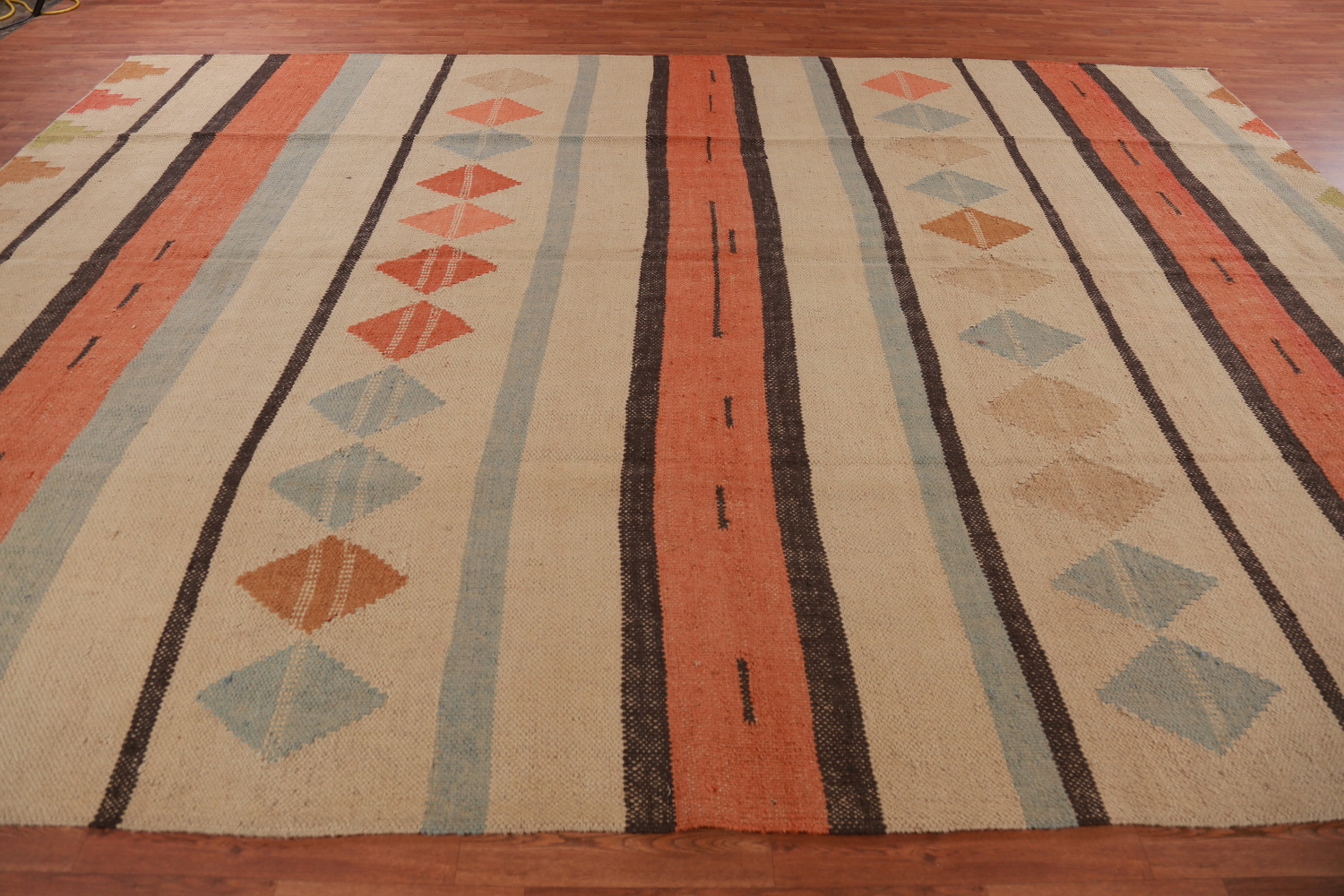Vegetable Dye Jute Kilim Turkish Large Rug 10x14