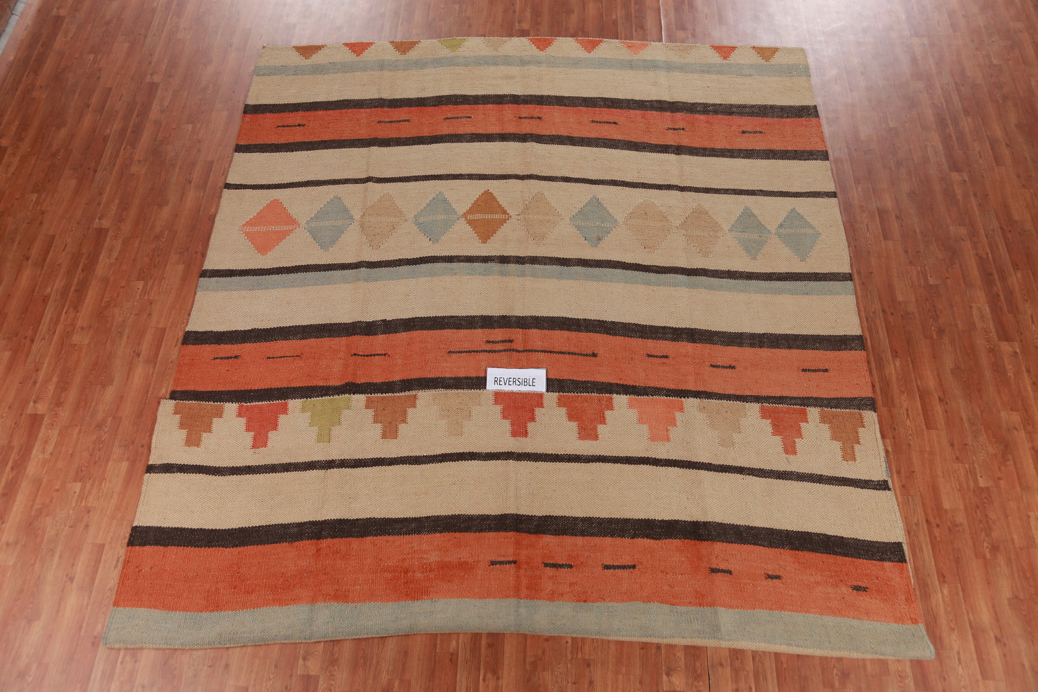 Vegetable Dye Jute Kilim Turkish Large Rug 10x14