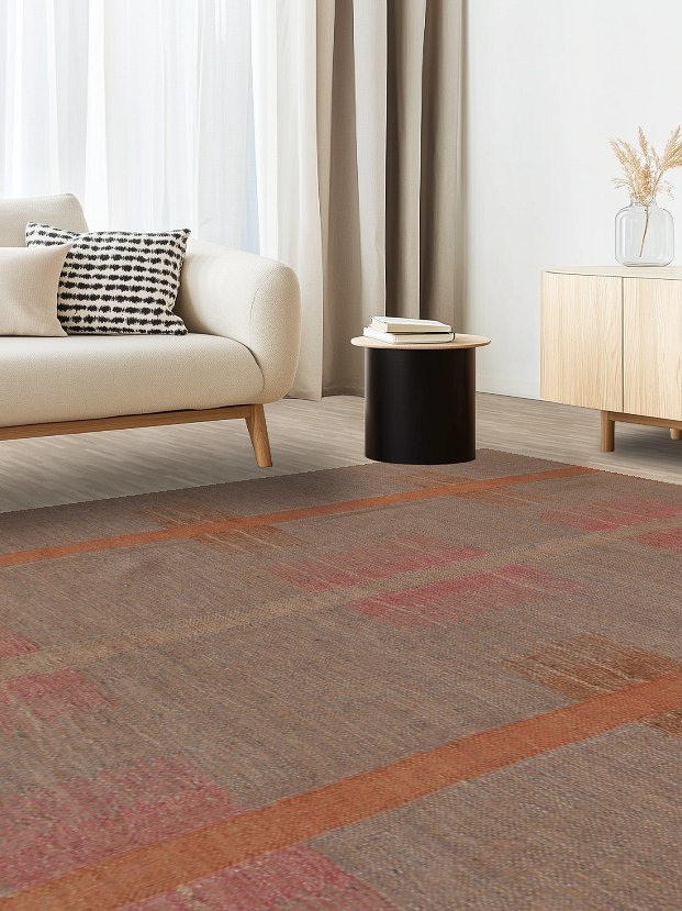 Vegetable Dye Jute Kilim Turkish Area Rug 8x10