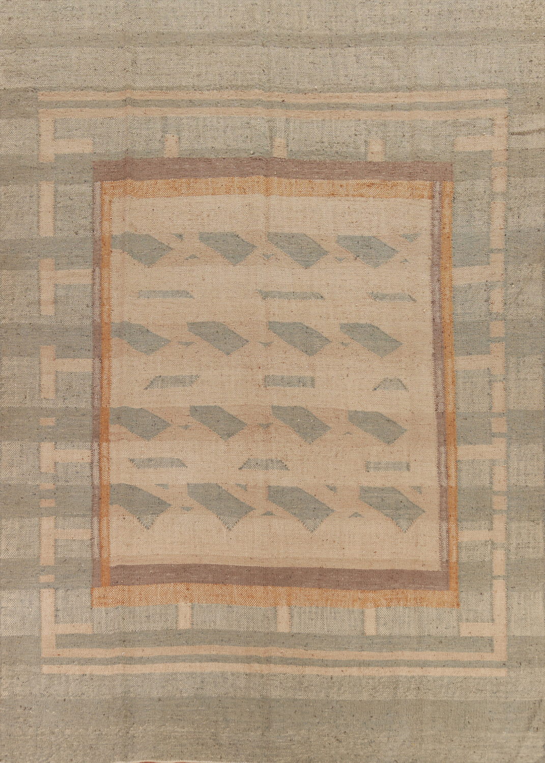 Contemporary Jute Kilim Turkish Area Rug 9x12