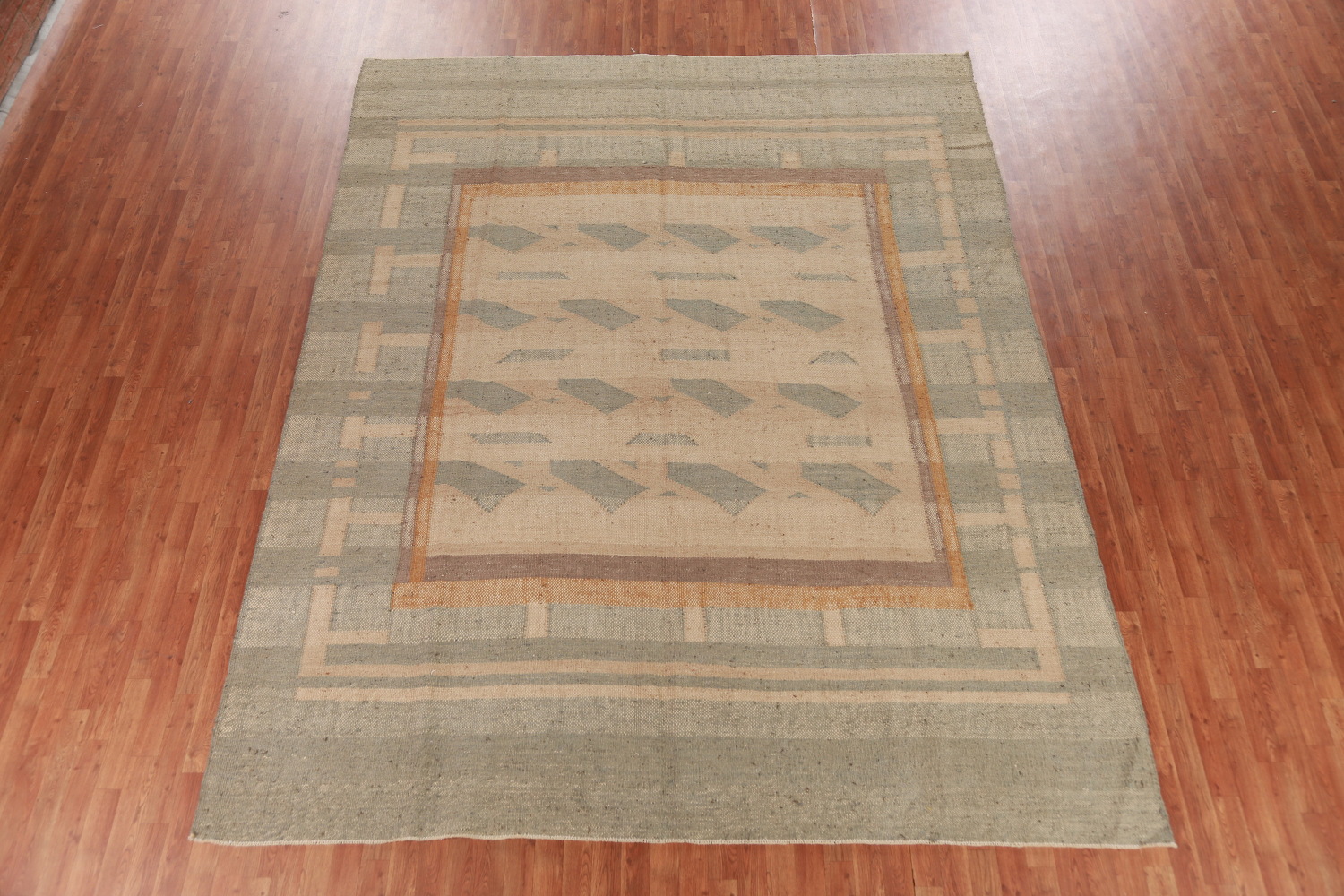 Contemporary Jute Kilim Turkish Area Rug 9x12