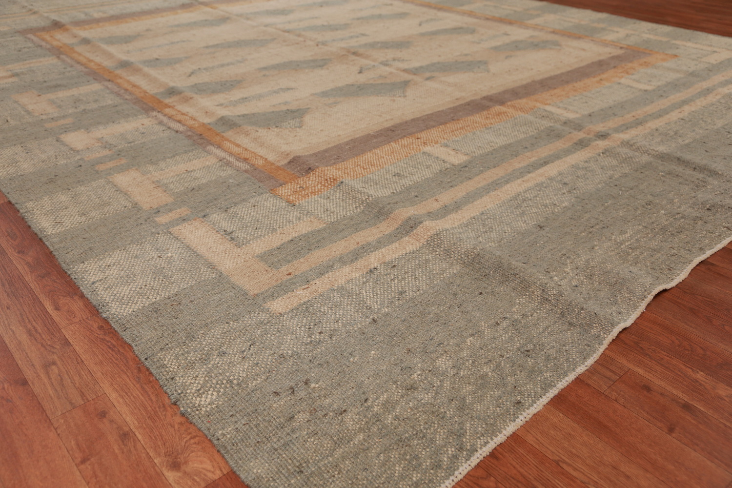 Contemporary Jute Kilim Turkish Area Rug 9x12