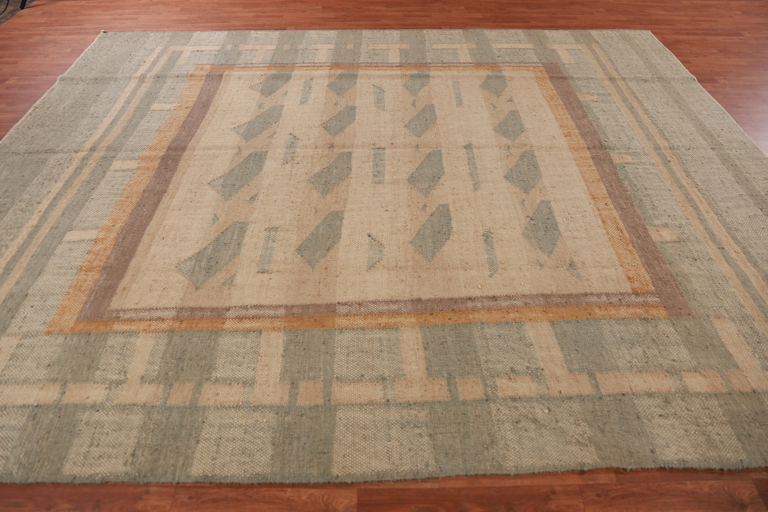 Contemporary Jute Kilim Turkish Area Rug 9x12