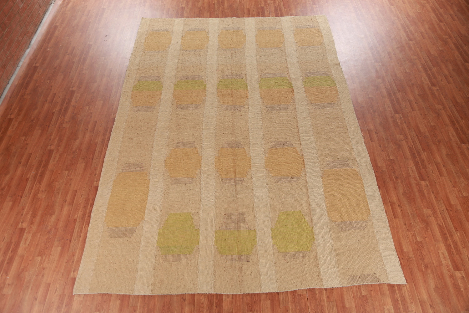 Vegetable Dye Jute Kilim Turkish Large Rug 10x14