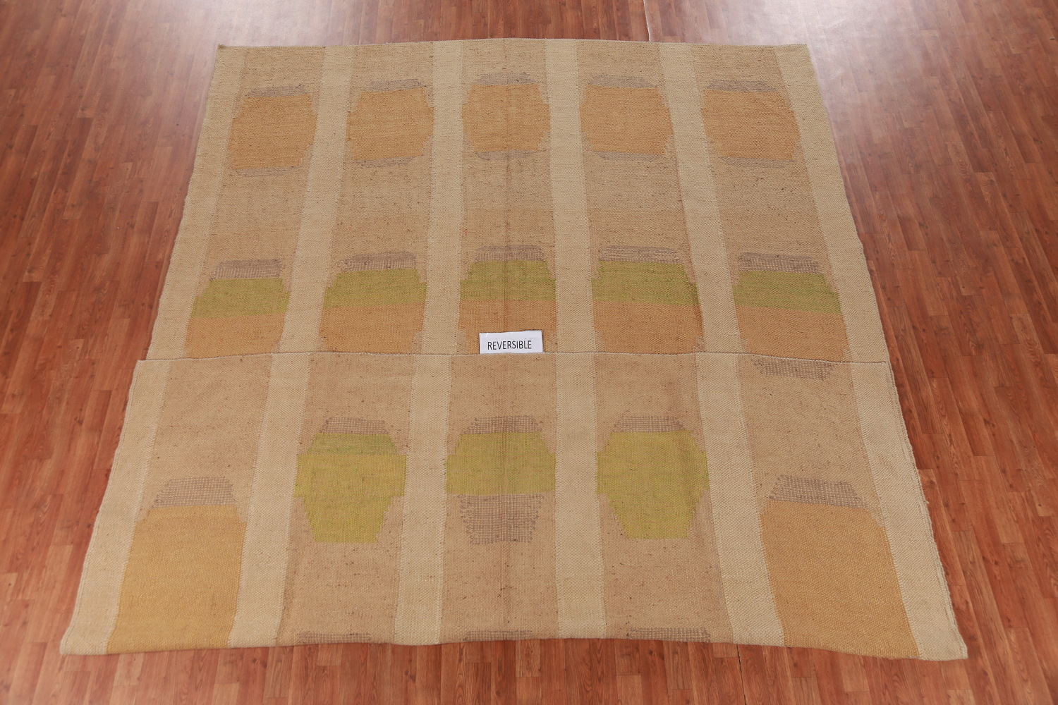 Vegetable Dye Jute Kilim Turkish Large Rug 10x14