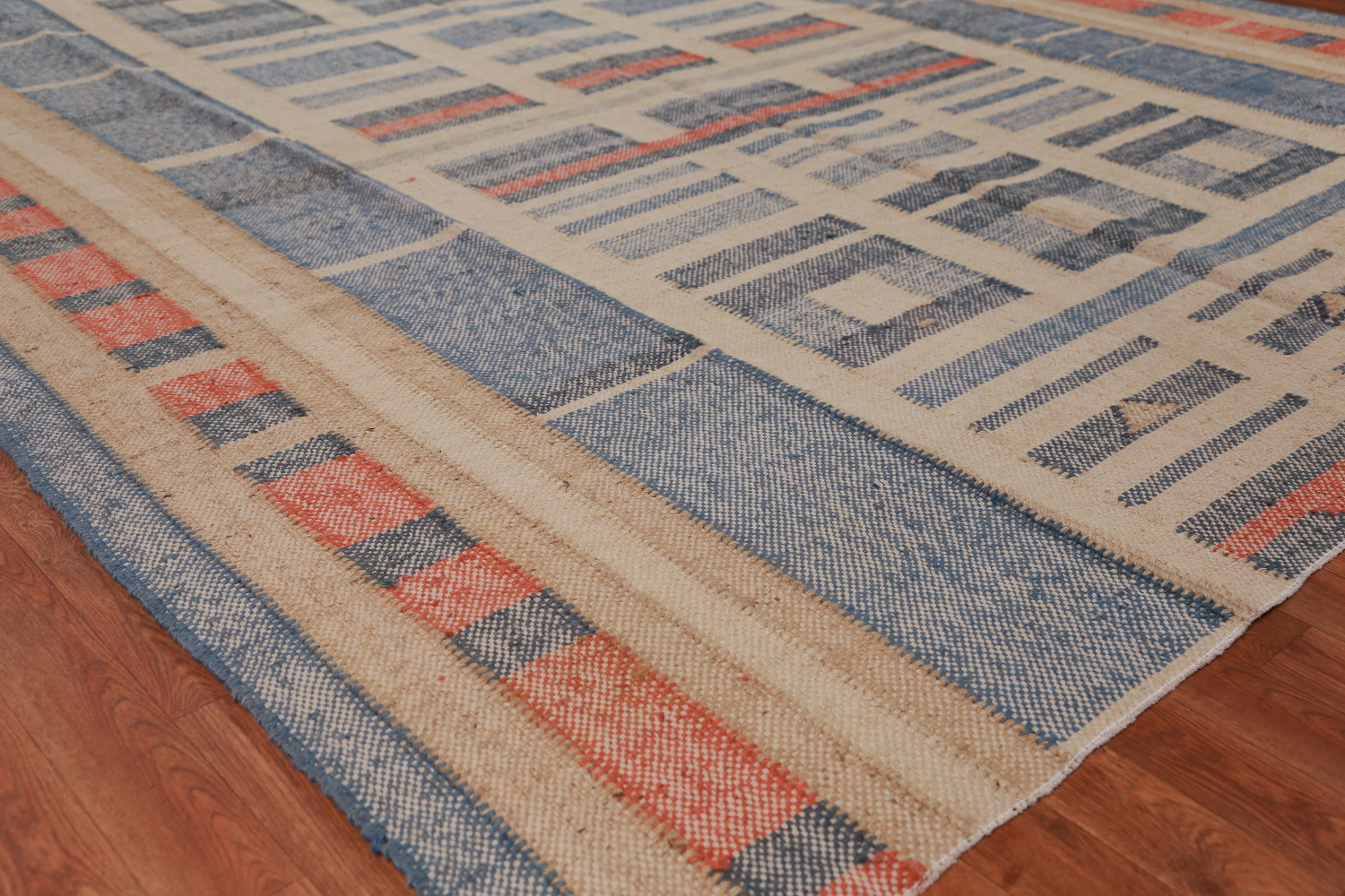 Vegetable Dye Jute Kilim Turkish Square Rug 9x9