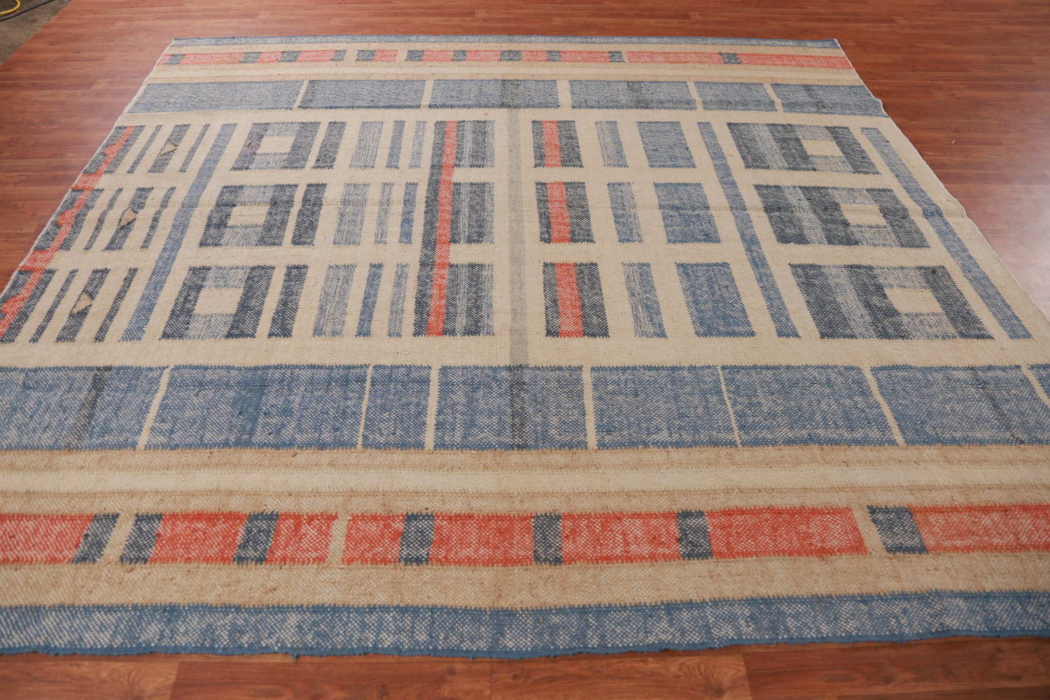 Vegetable Dye Jute Kilim Turkish Square Rug 9x9